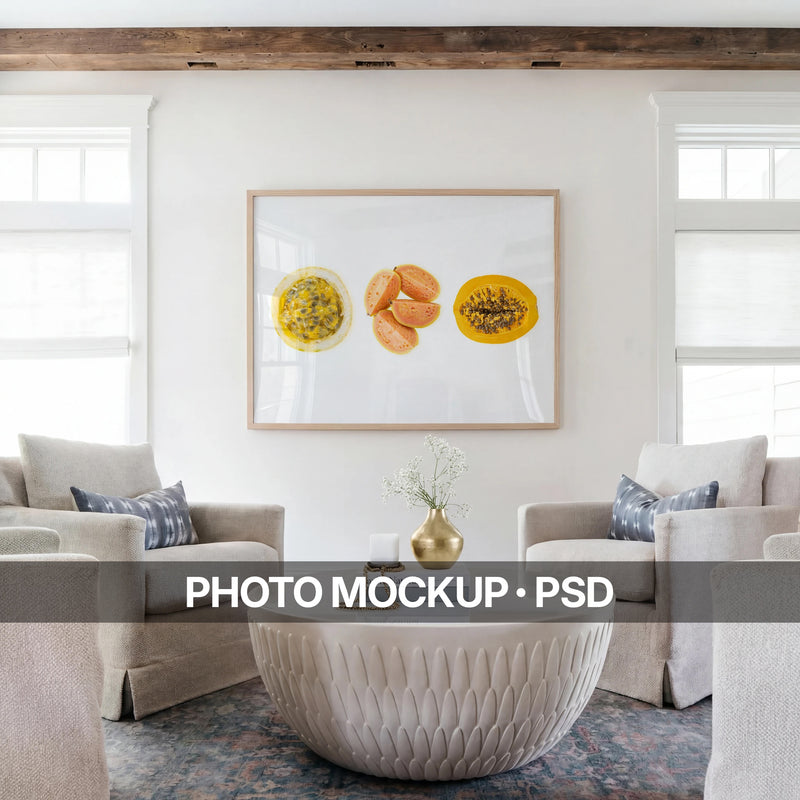 Coastal Living Room Photo Mockup