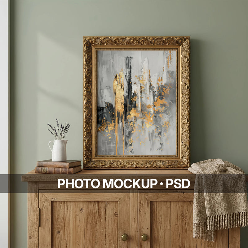 Rustic Shelf Photo Mockup