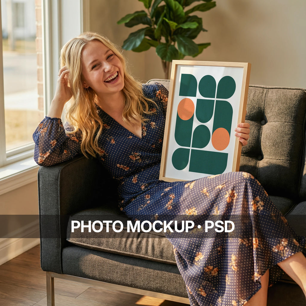 Contemporary Living Room Photo Mockup