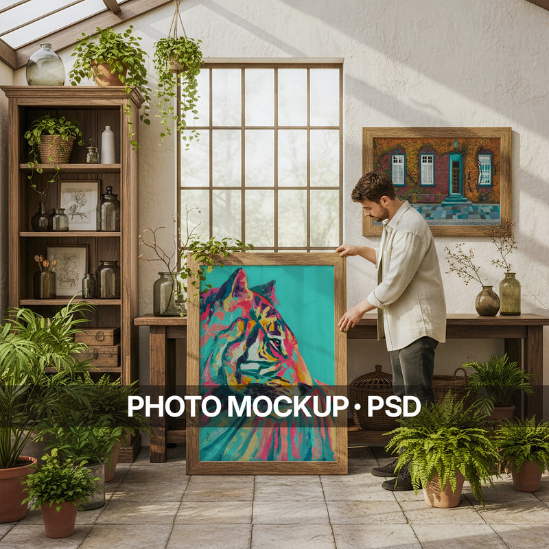 Greenhouse Home Office Photo Mockup