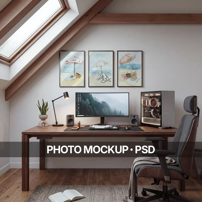 Minimalist Game Room Photo Mockup