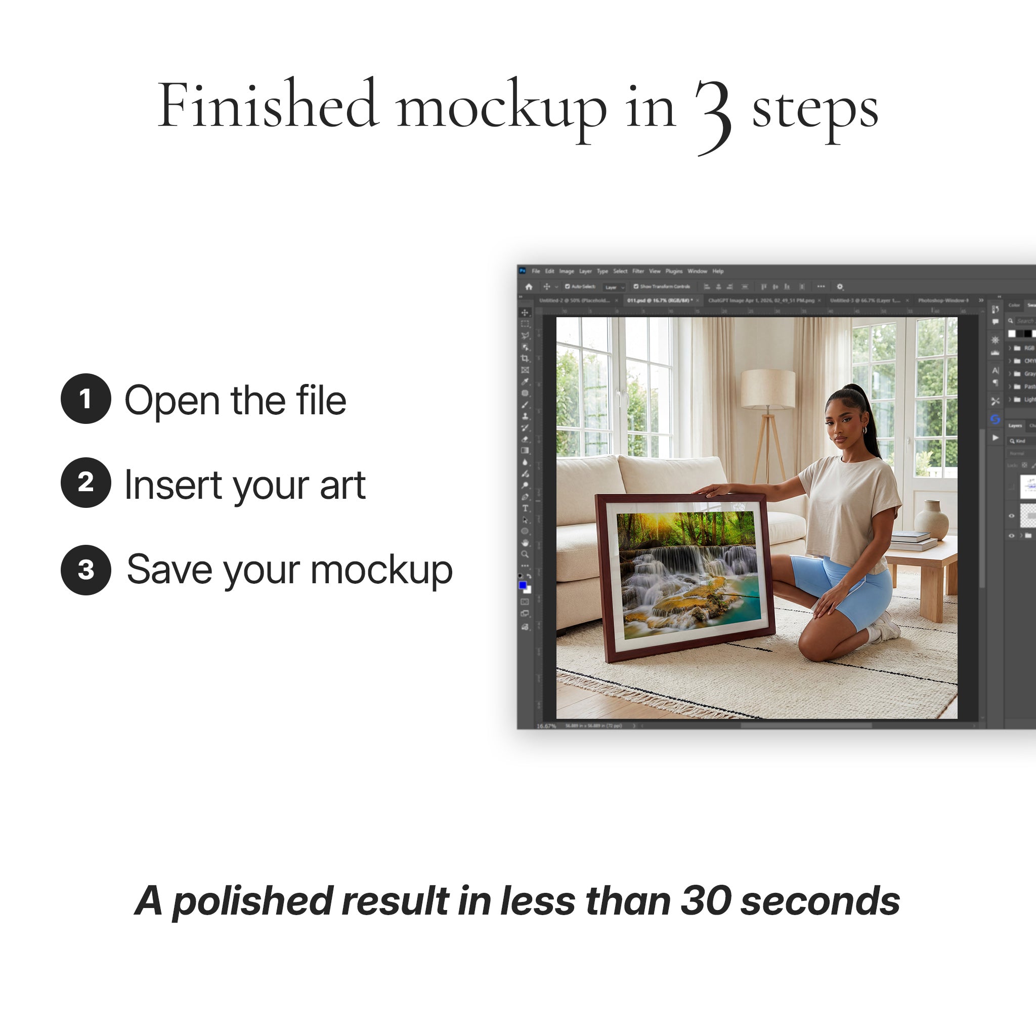 Minimalist Living Room Photo Mockup