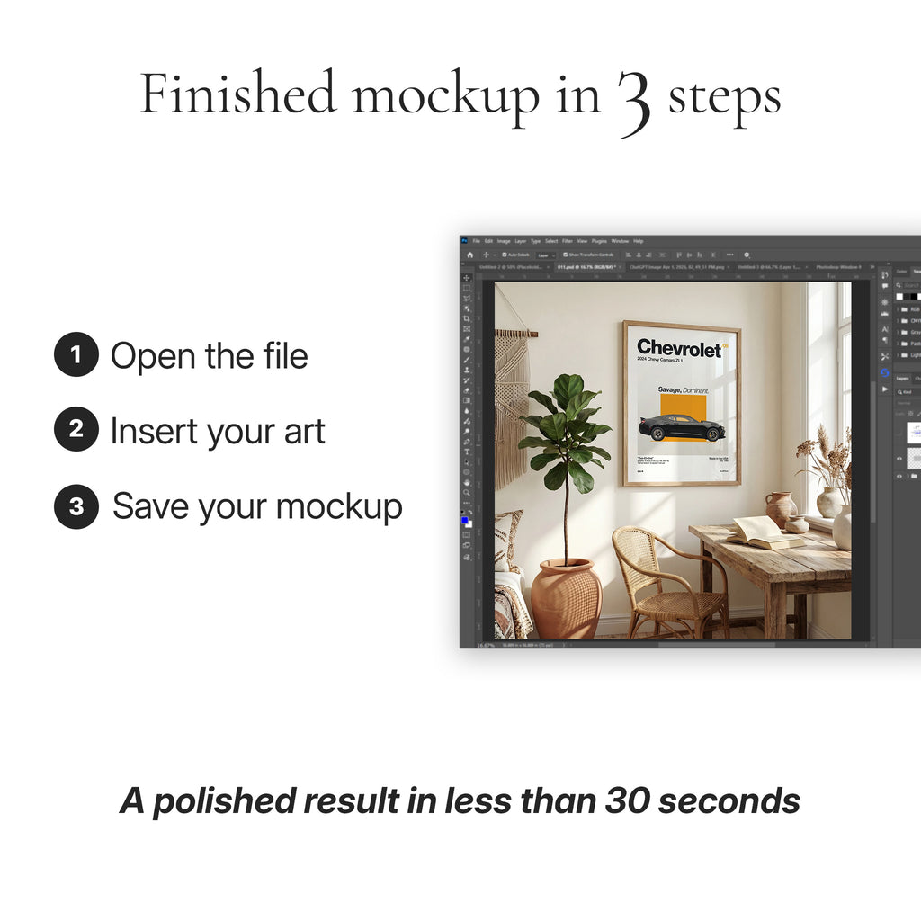 Bohemian Bedroom Photo Mockup