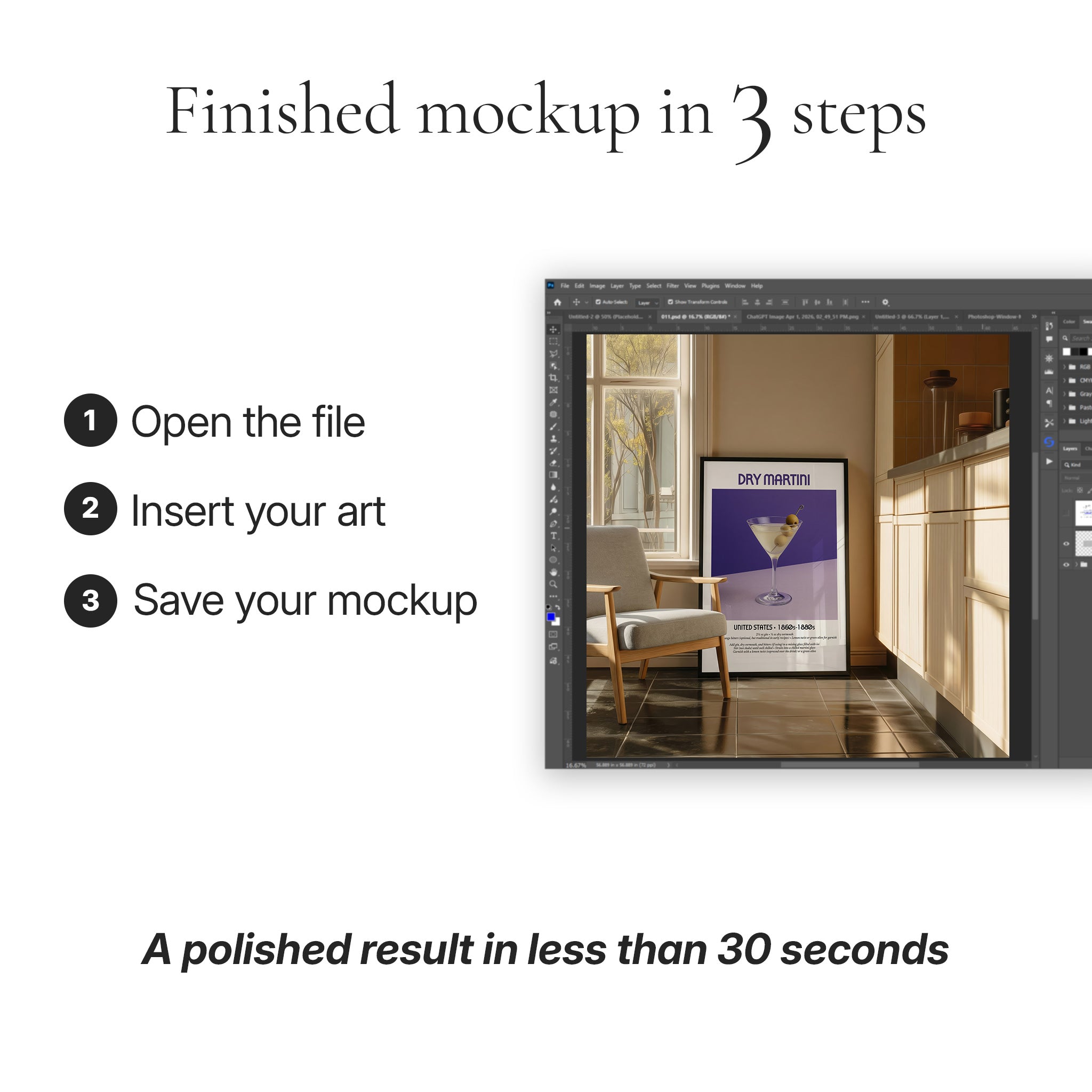 Minimalist Kitchen Photo Mockup