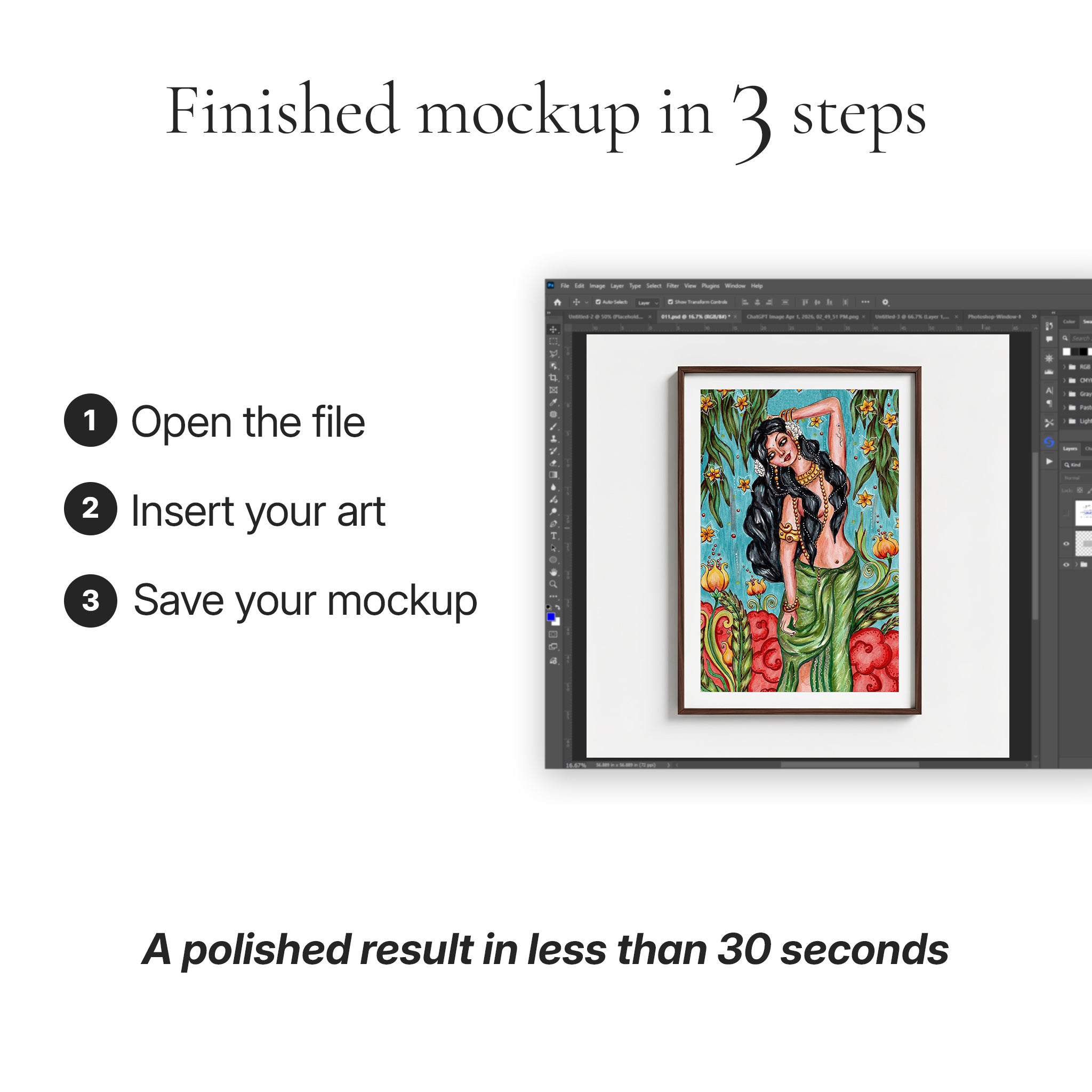 Standard Thin Frame Photo Mockup