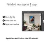 Organic Modern Living Room Photo Mockup