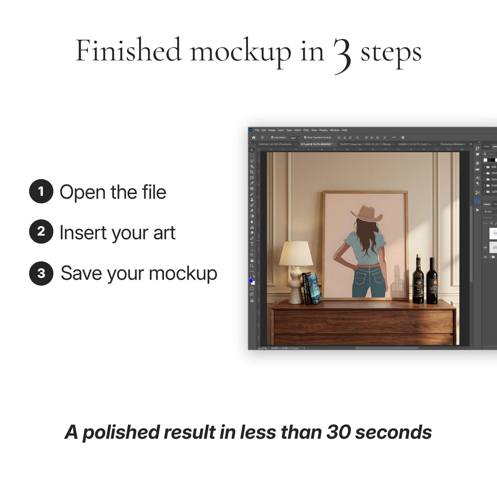 Traditional Dresser Photo Mockup