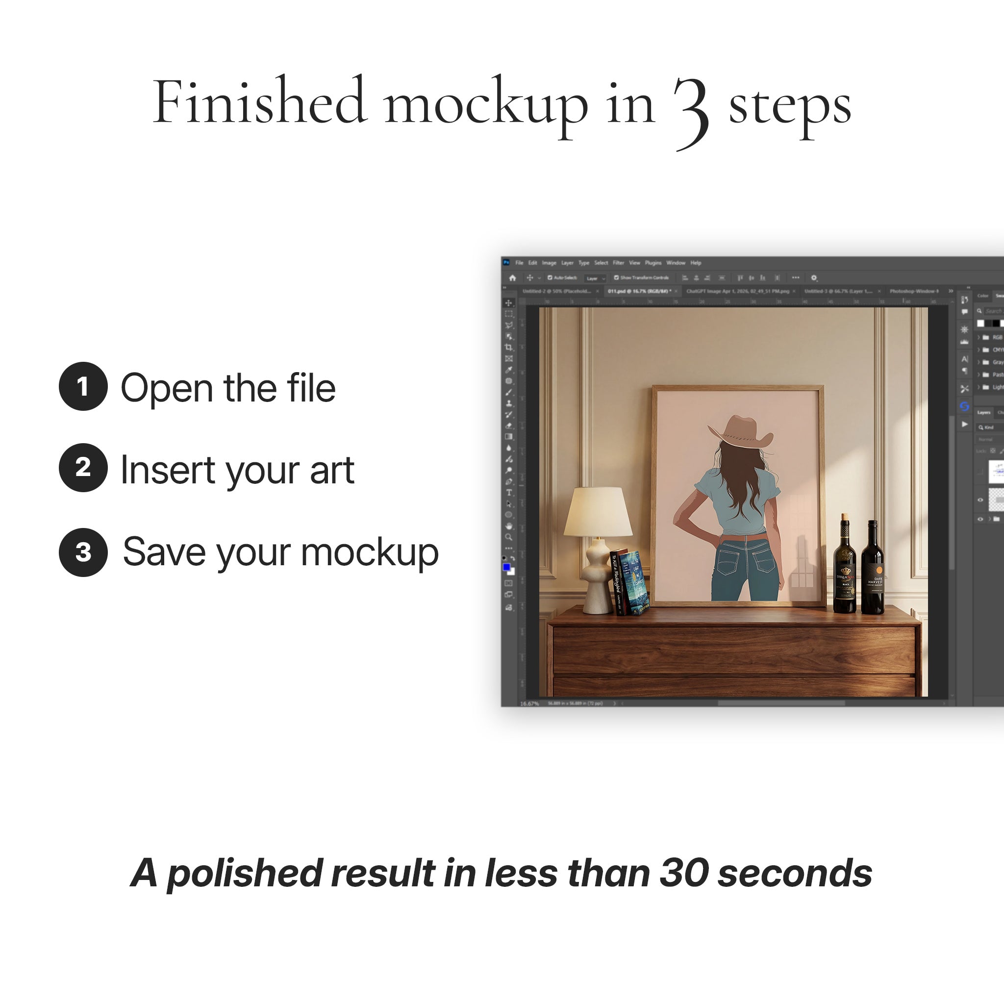 Traditional Dresser Photo Mockup
