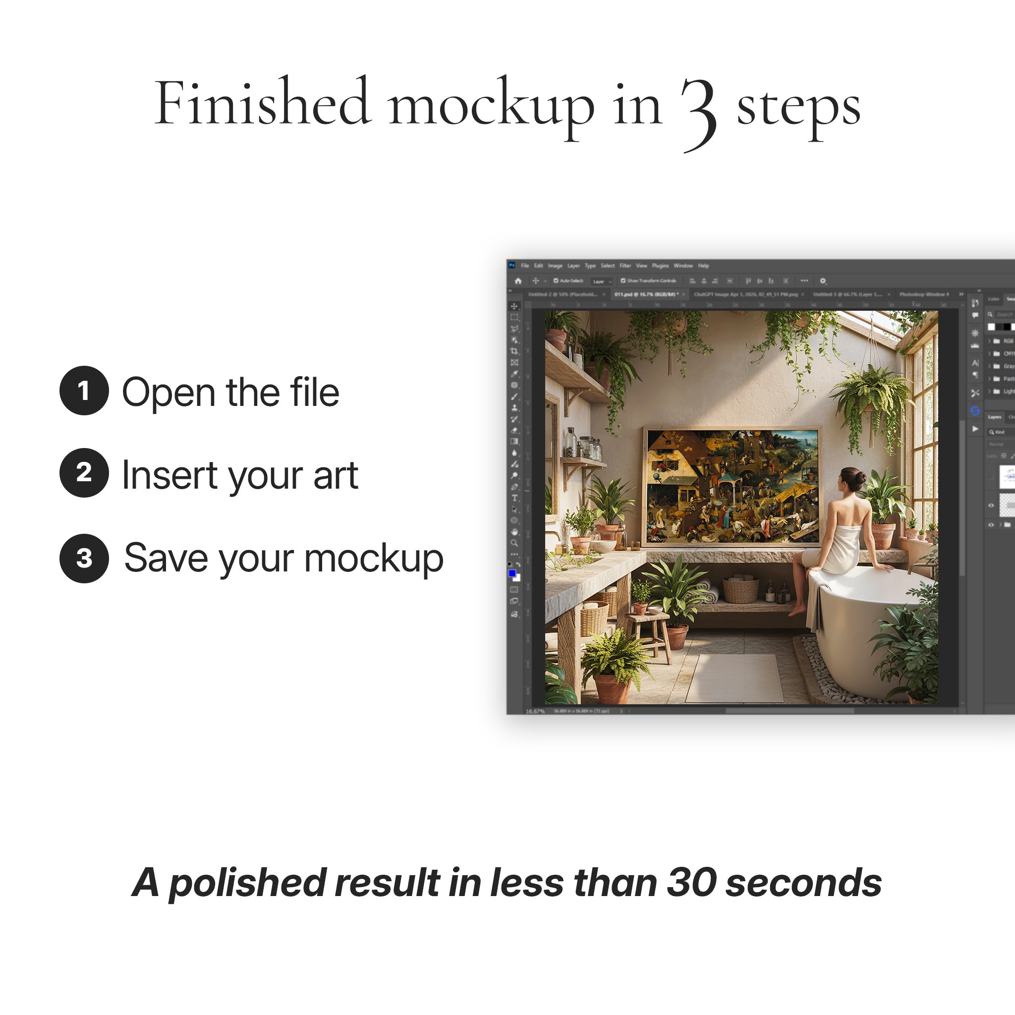 Greenhouse Bathroom Photo Mockup