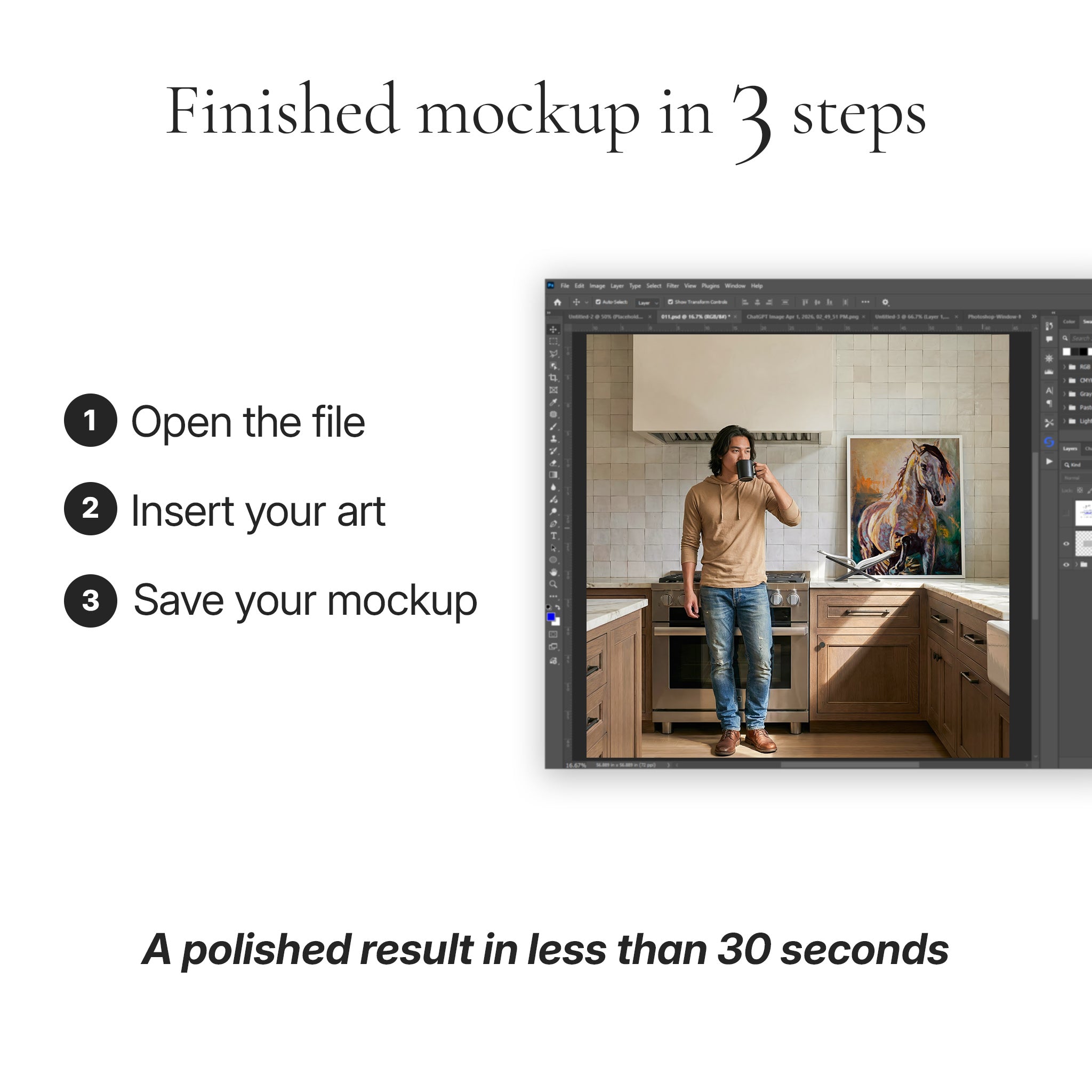 Rustic Kitchen Photo Mockup