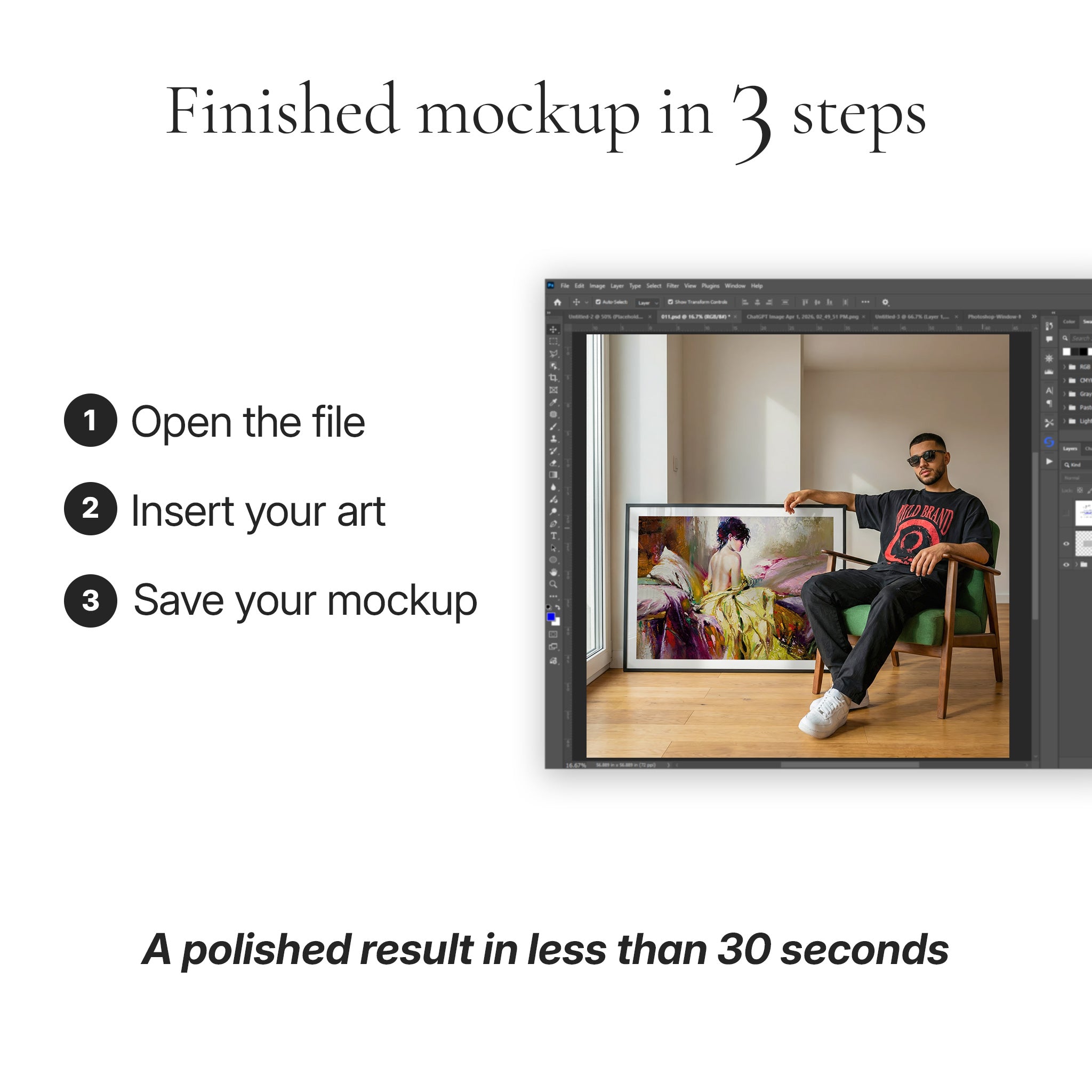 Contemporary Living Room Photo Mockup