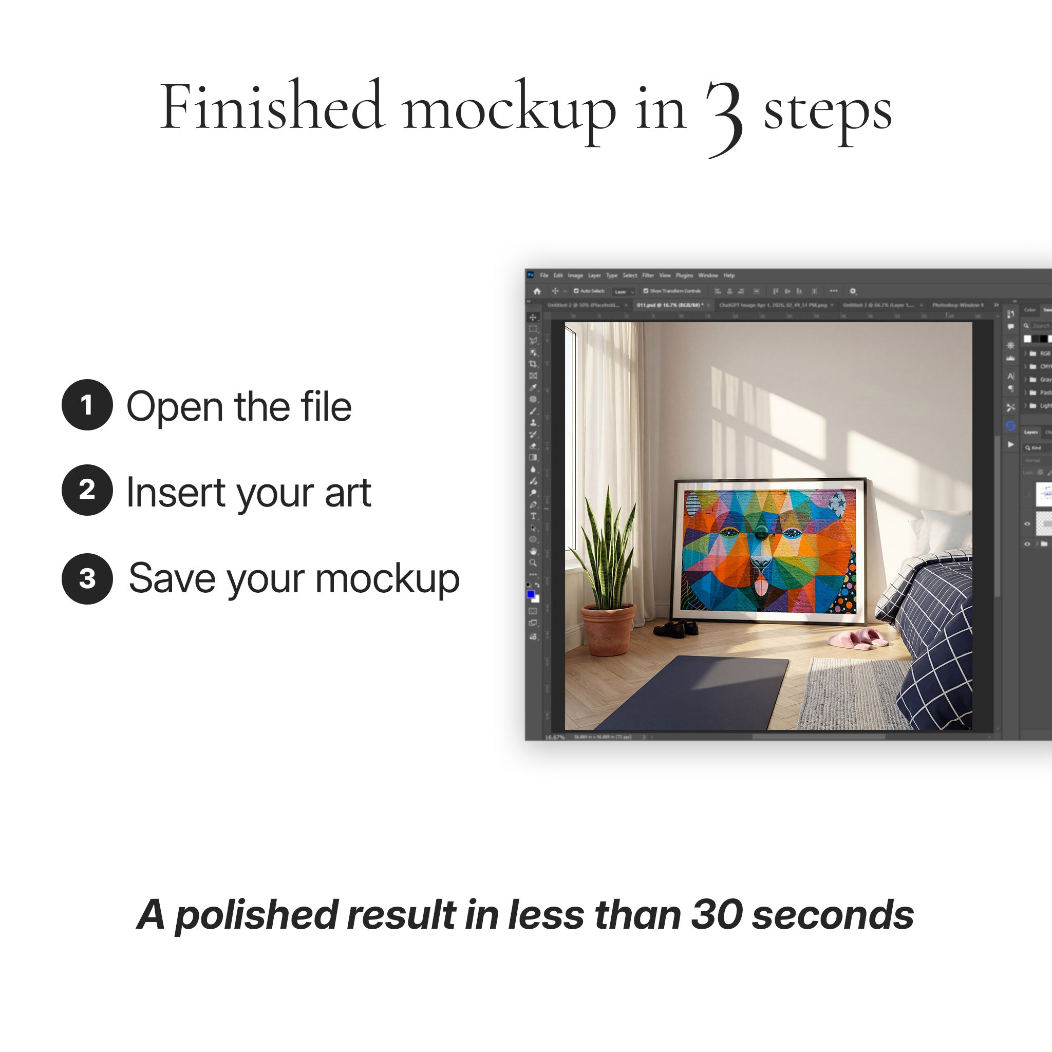 Minimalist Bedroom Photo Mockup