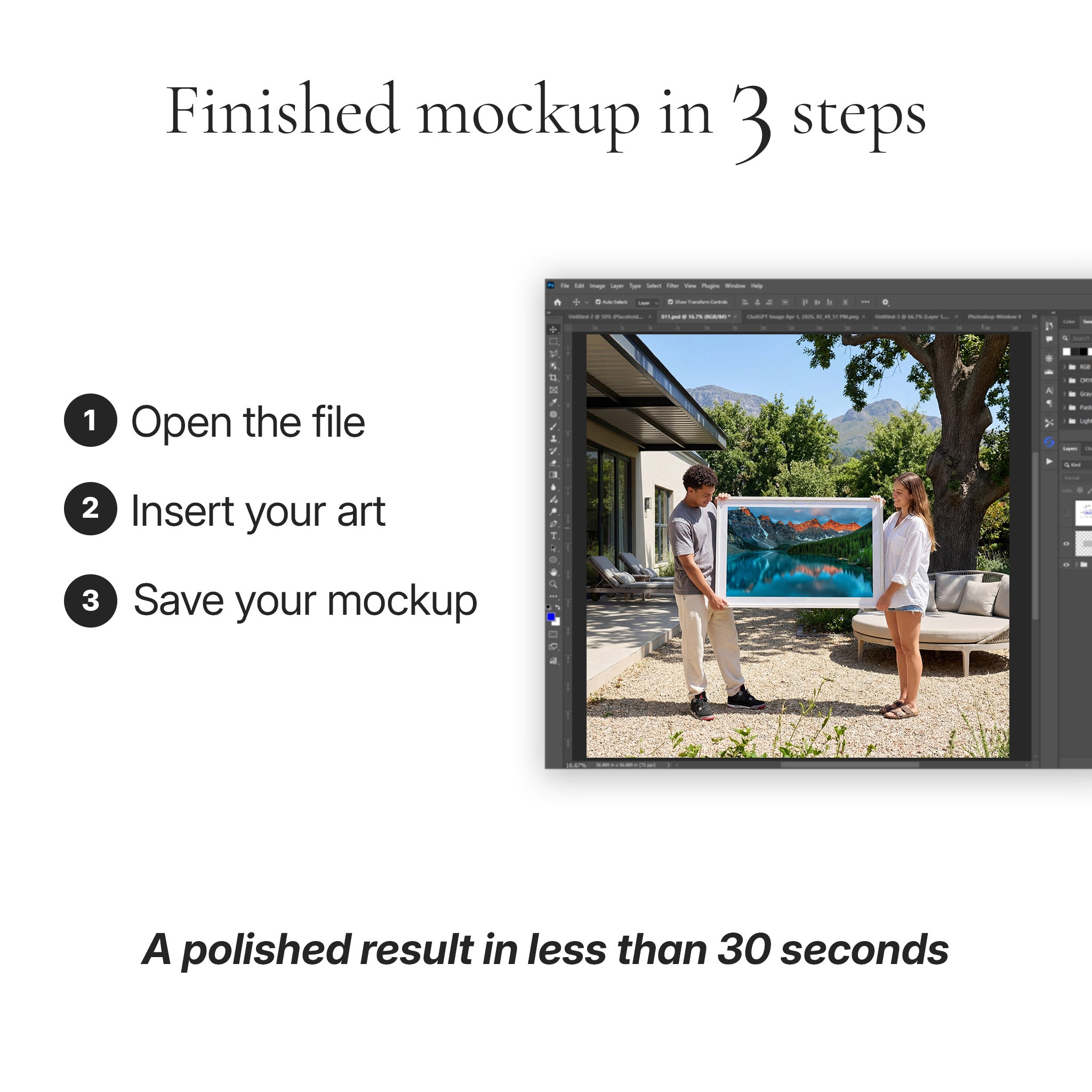 Contemporary Patio Photo Mockup