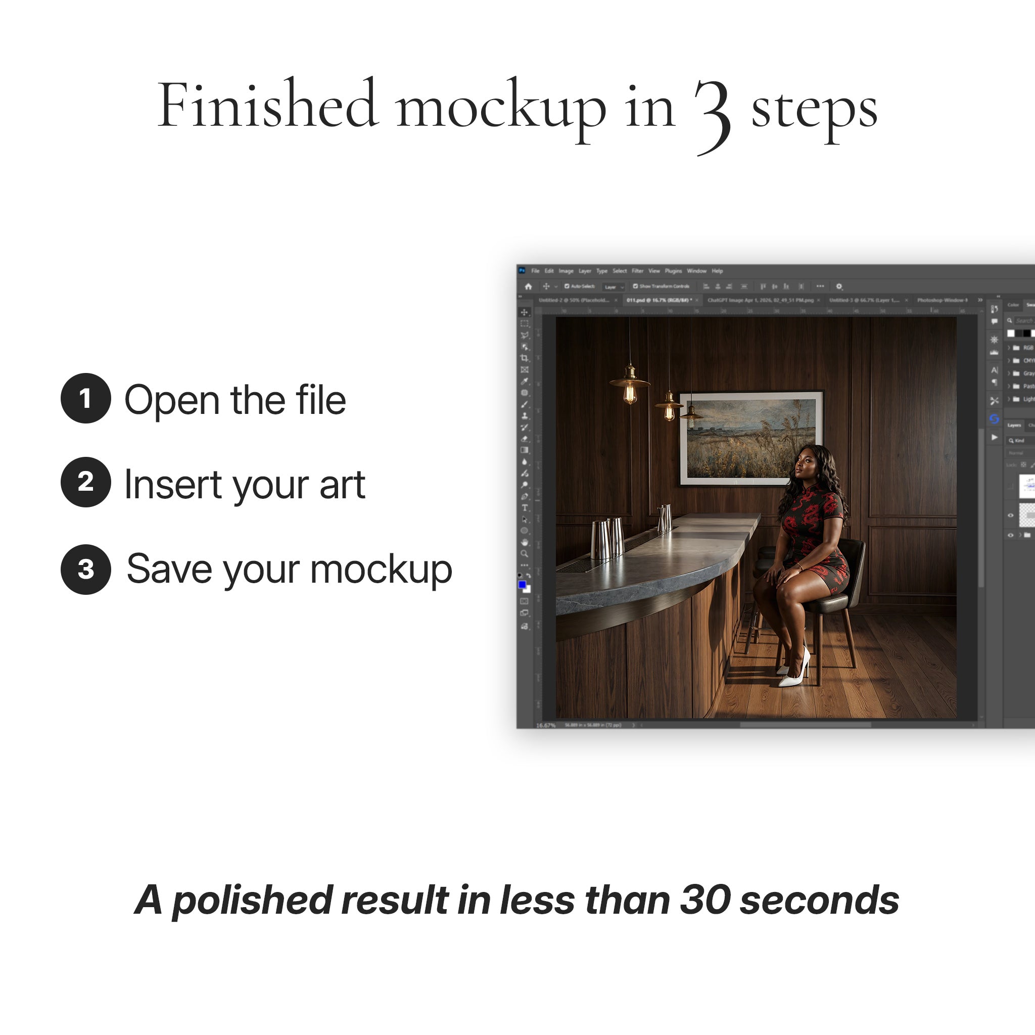 Contemporary Bar Photo Mockup