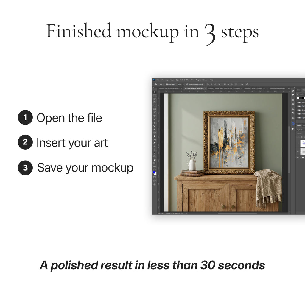 Rustic Shelf Photo Mockup