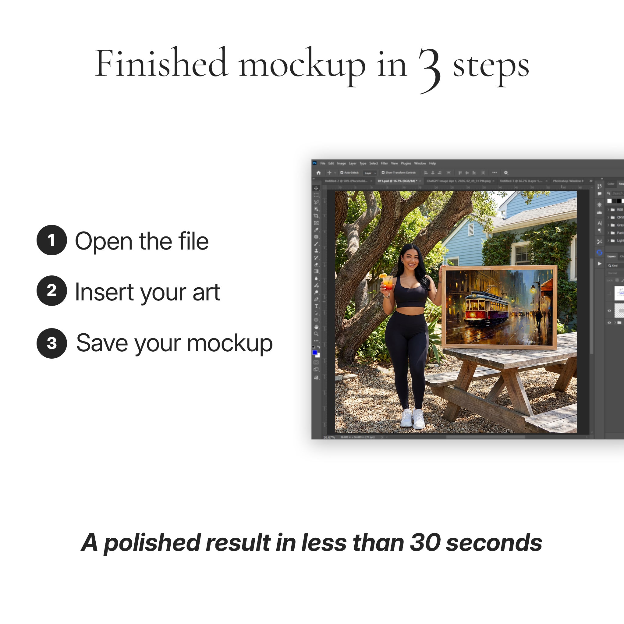 Backyard Picnic Table Photo Mockup