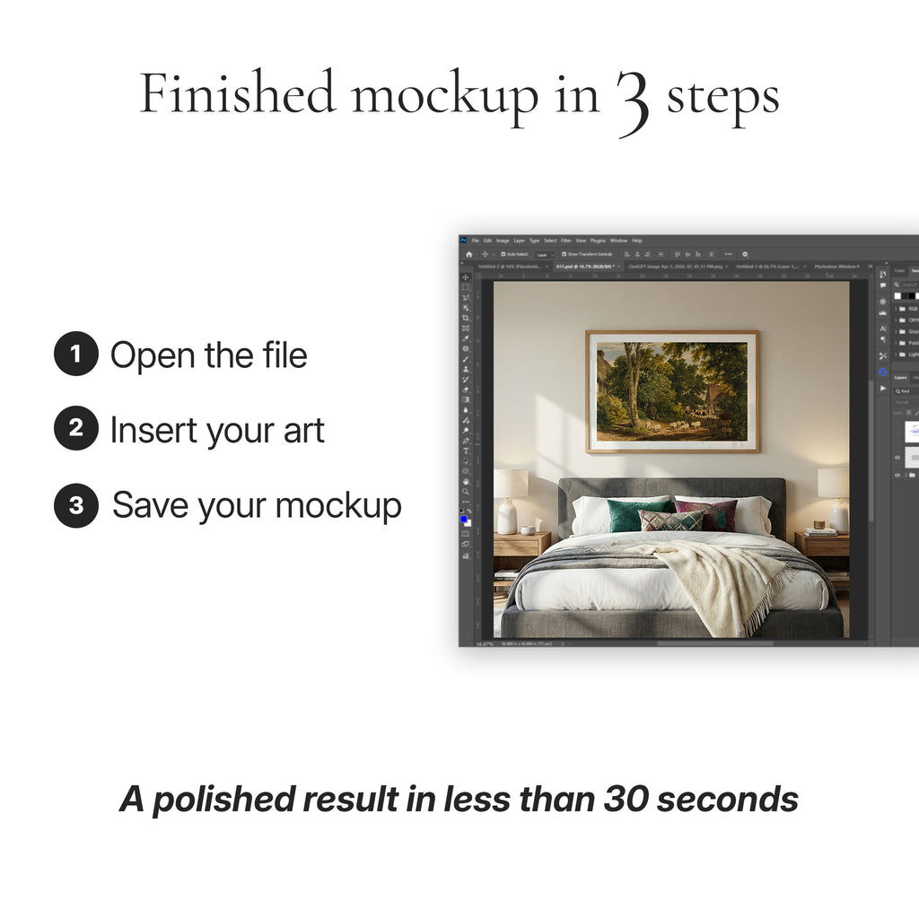 Minimalist Bedroom Photo Mockup