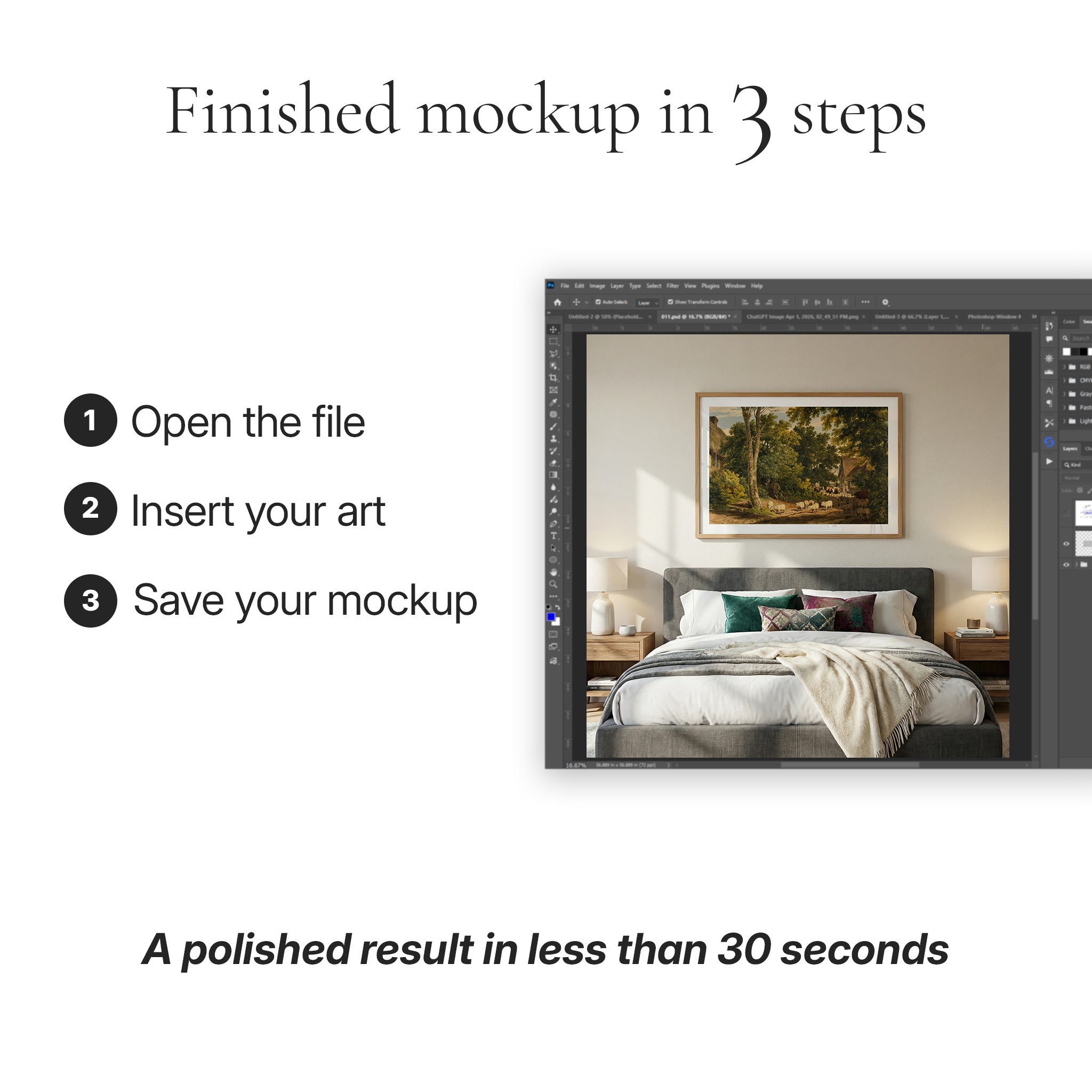 Minimalist Bedroom Photo Mockup