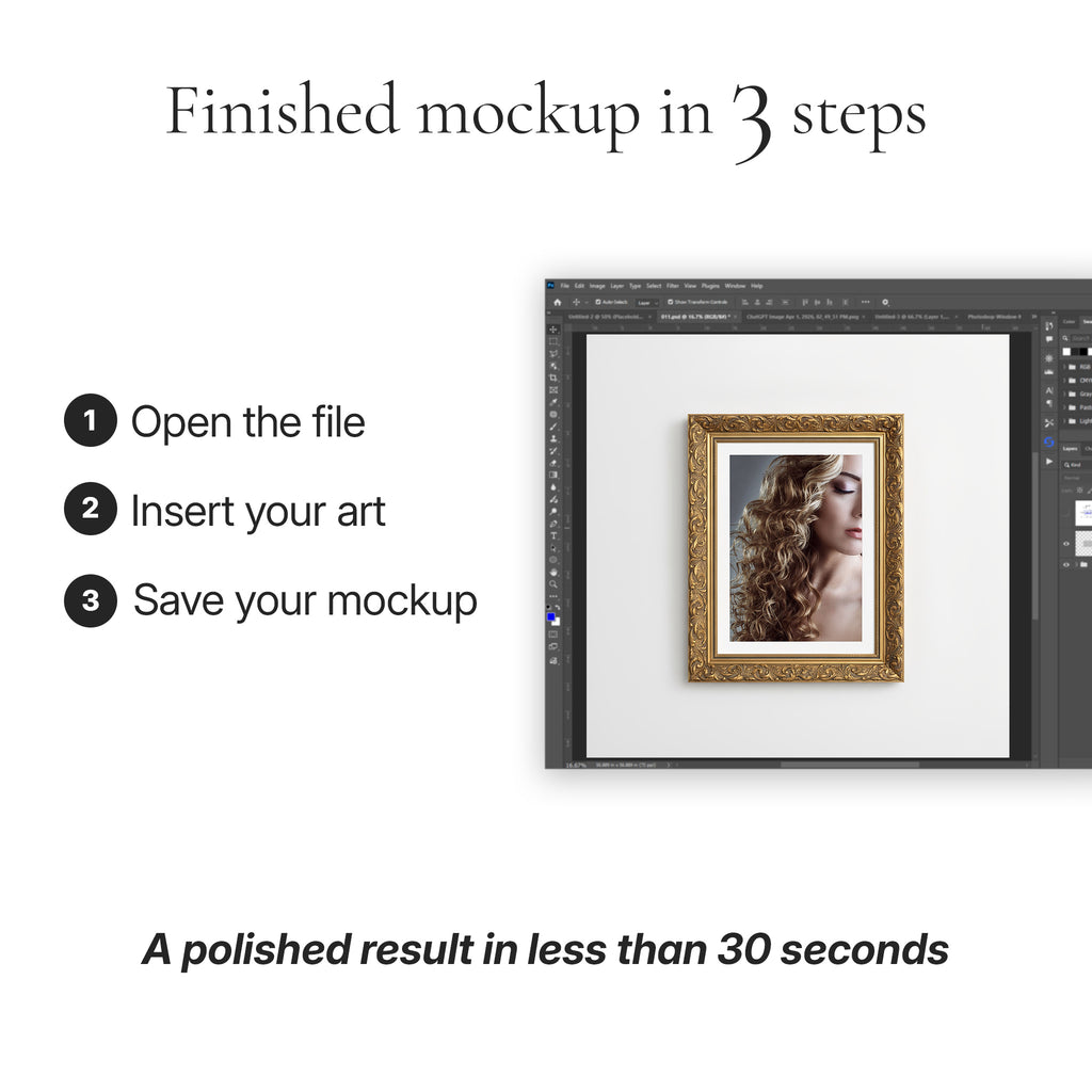Ornate Frame Photo Mockup
