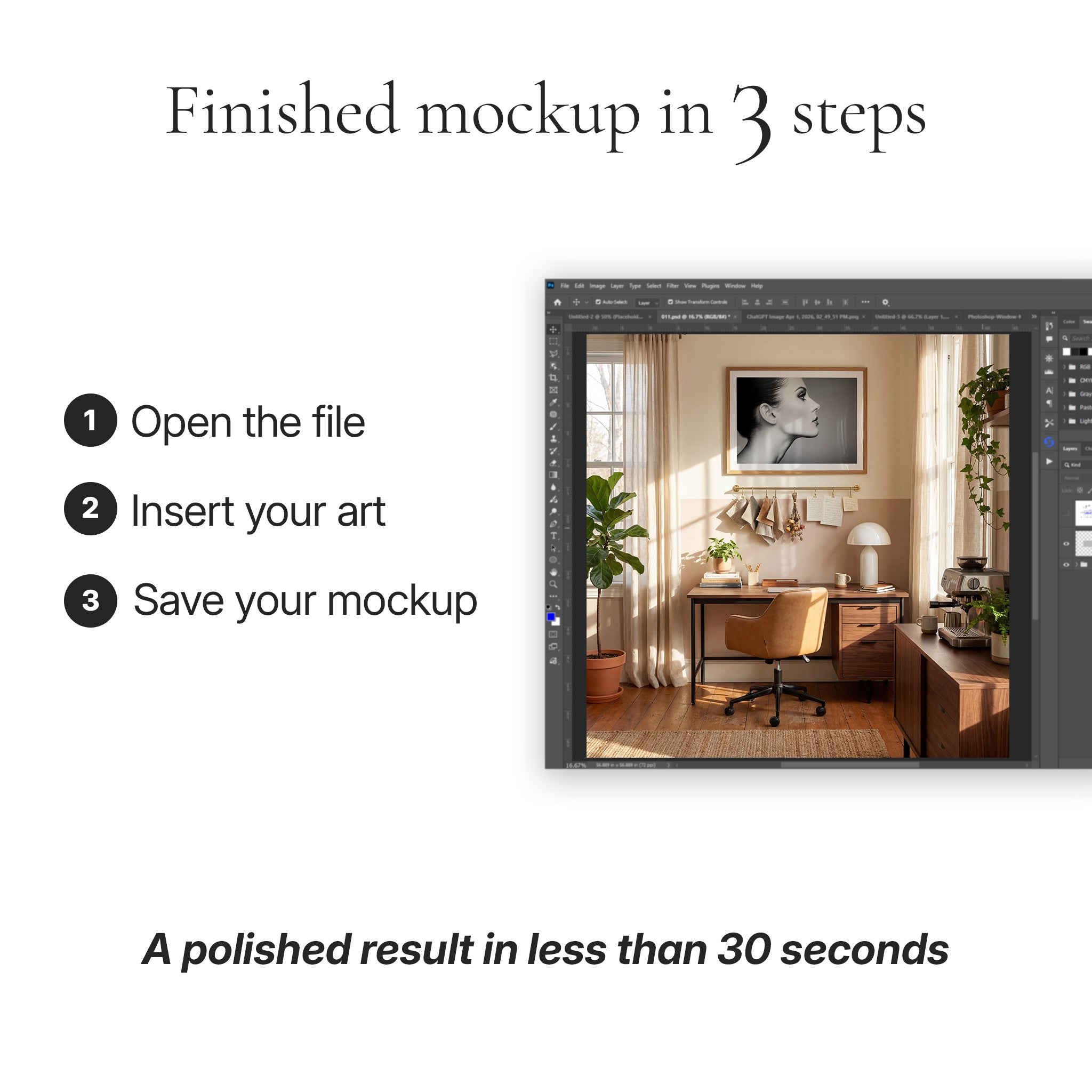 Contemporary Home Office Photo Mockup