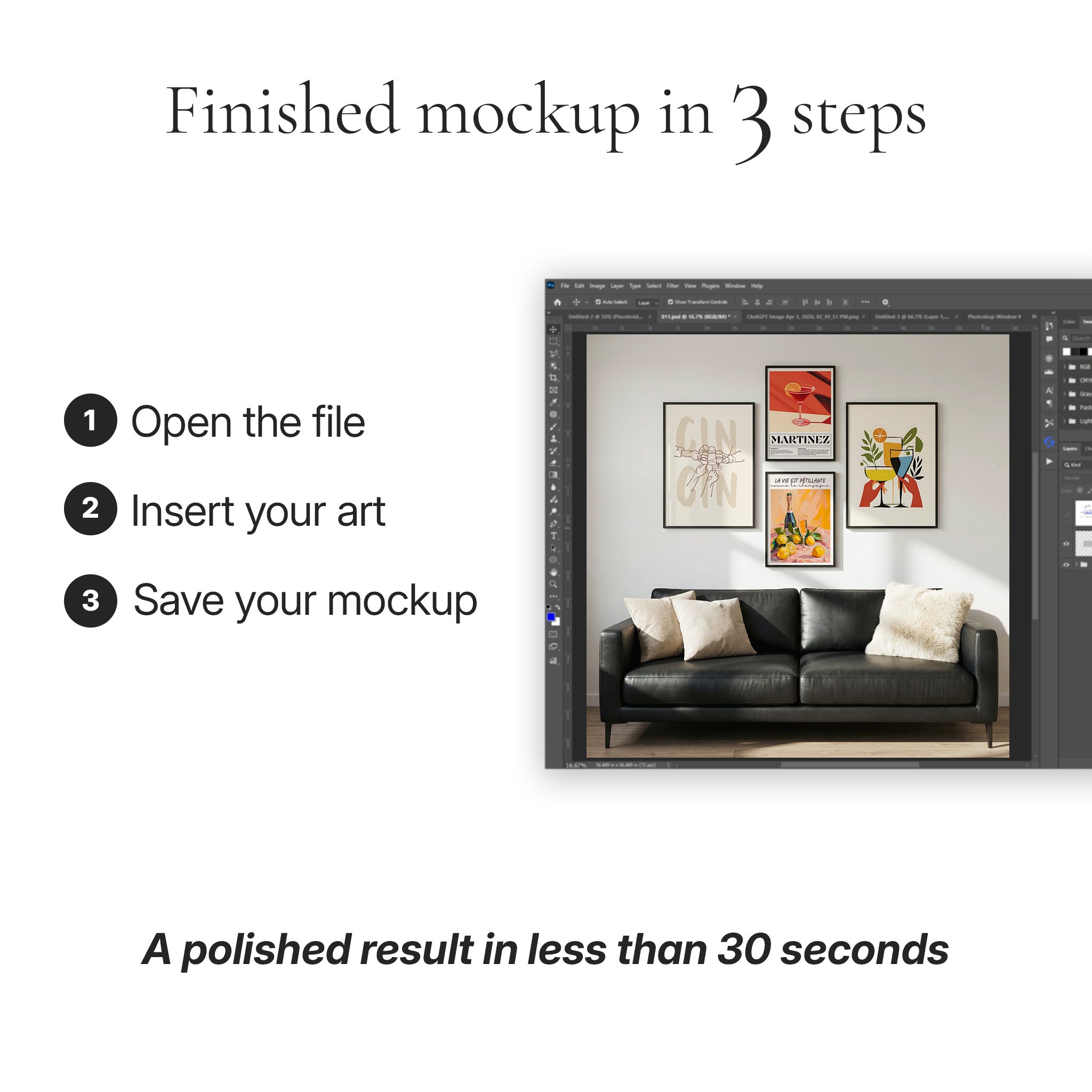 Minimalist Gallery Wall Photo Mockup