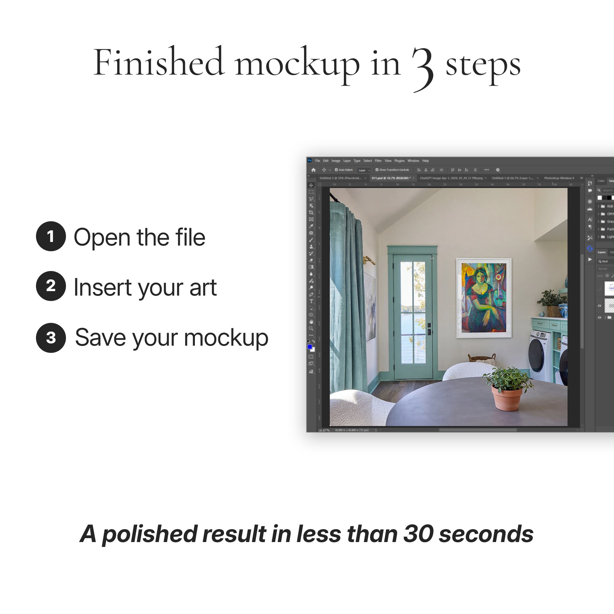 Coastal Laundry Room Photo Mockup