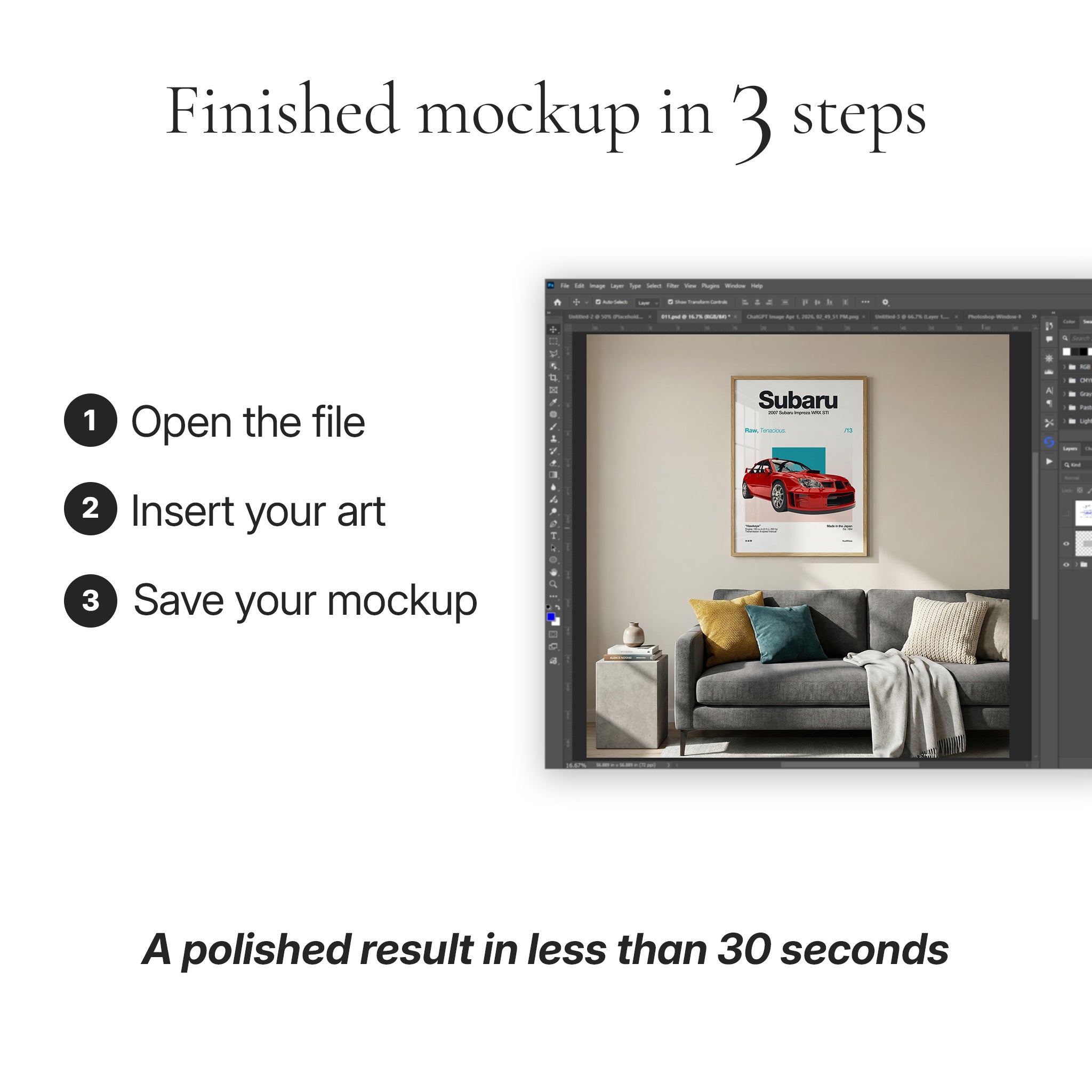 Minimalist Living Room Photo Mockup