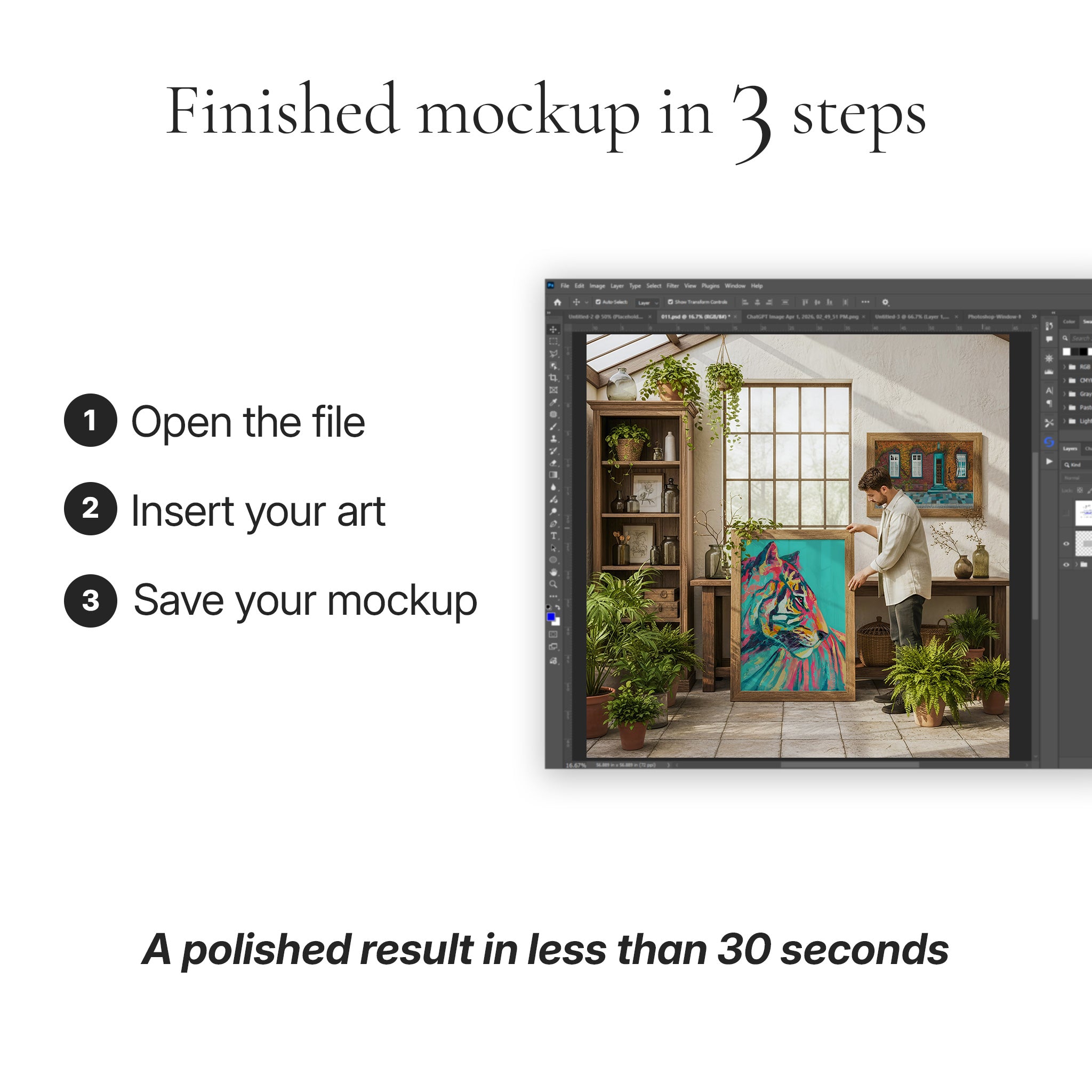 Greenhouse Home Office Photo Mockup