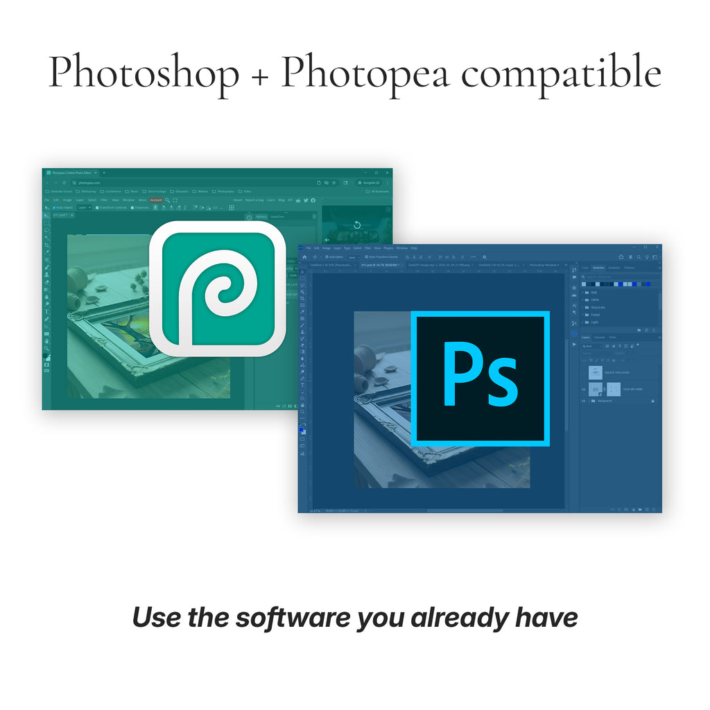 Rustic Studio Frame Photo Mockup