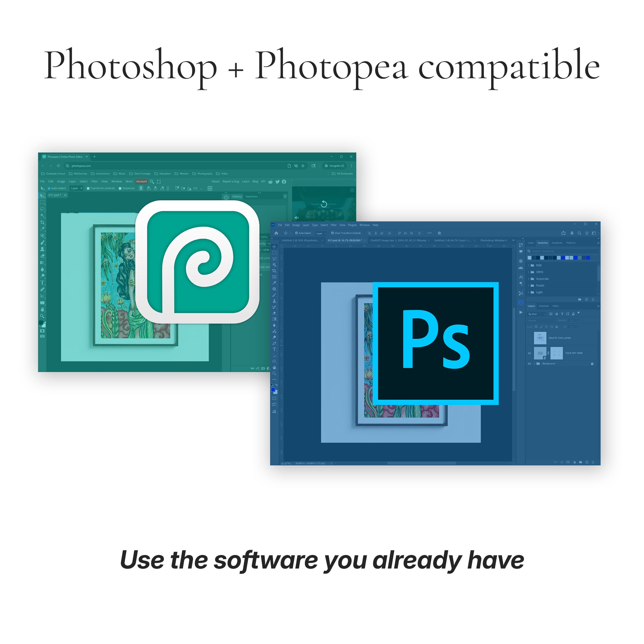 Standard Thin Frame Photo Mockup