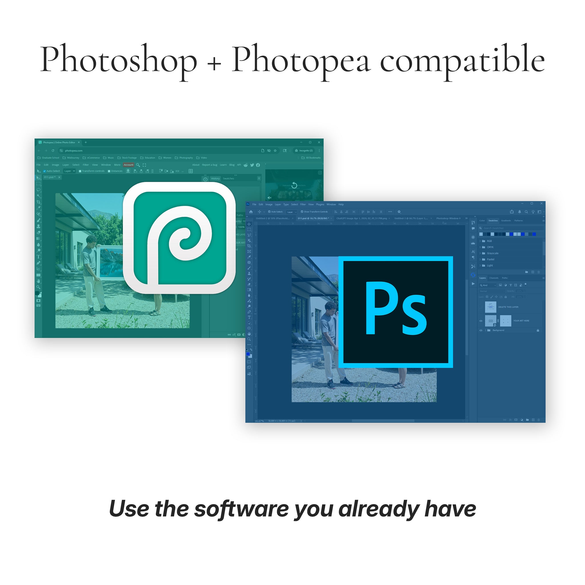 Contemporary Patio Photo Mockup