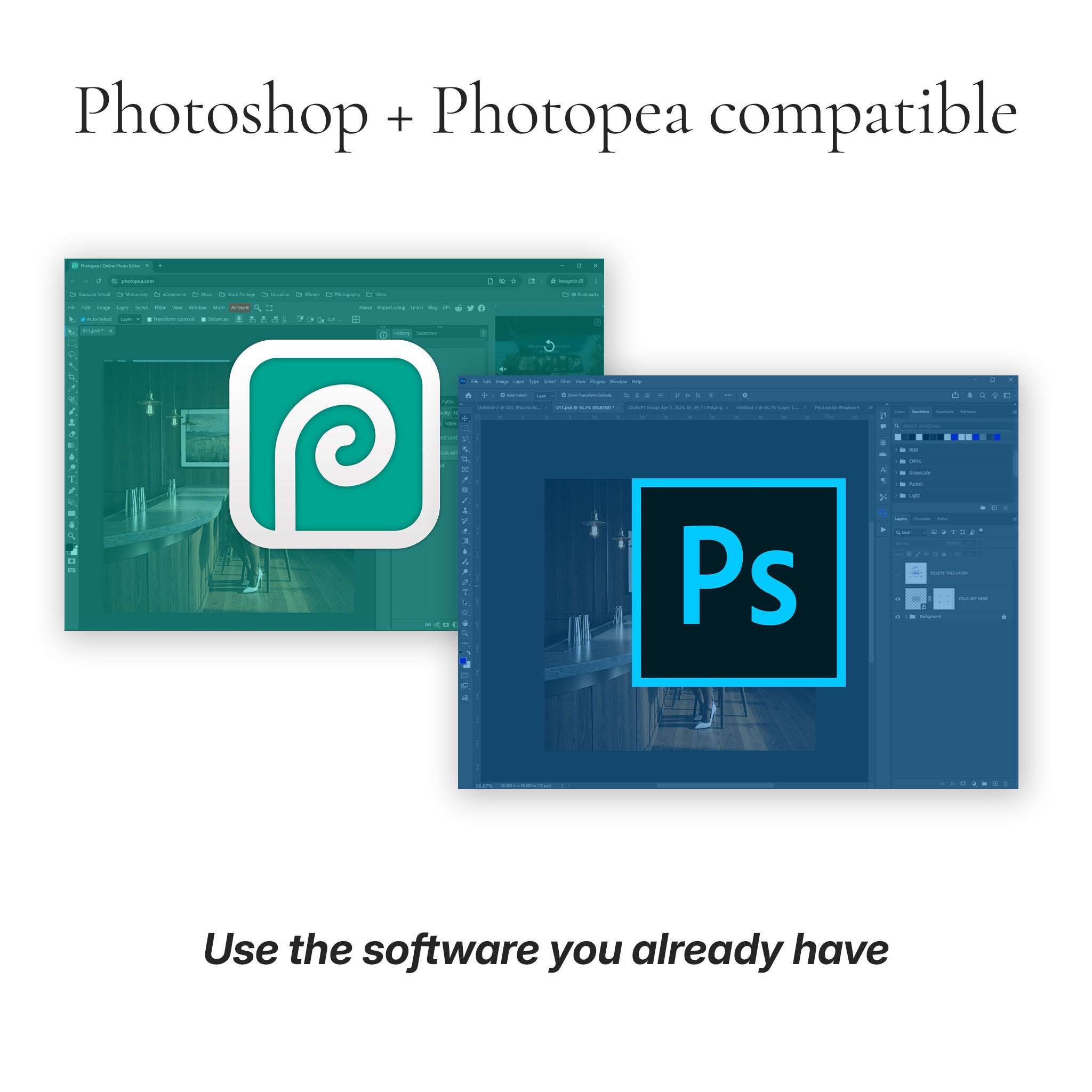 Contemporary Bar Photo Mockup