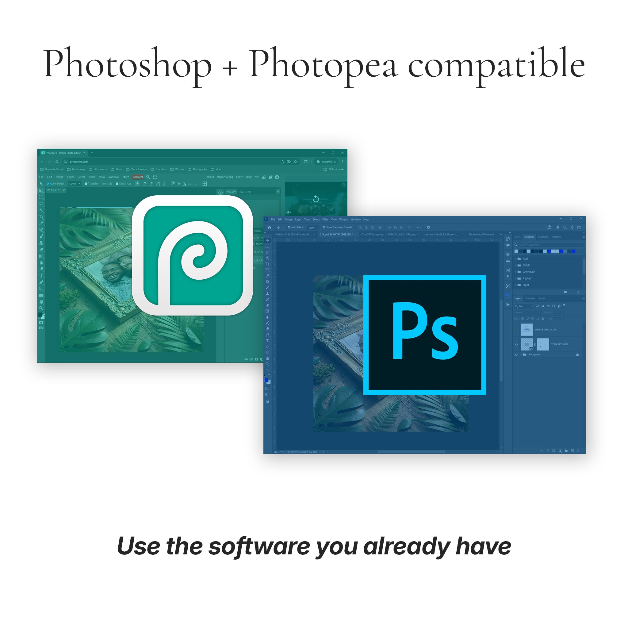 Tropical Countertop Photo Mockup