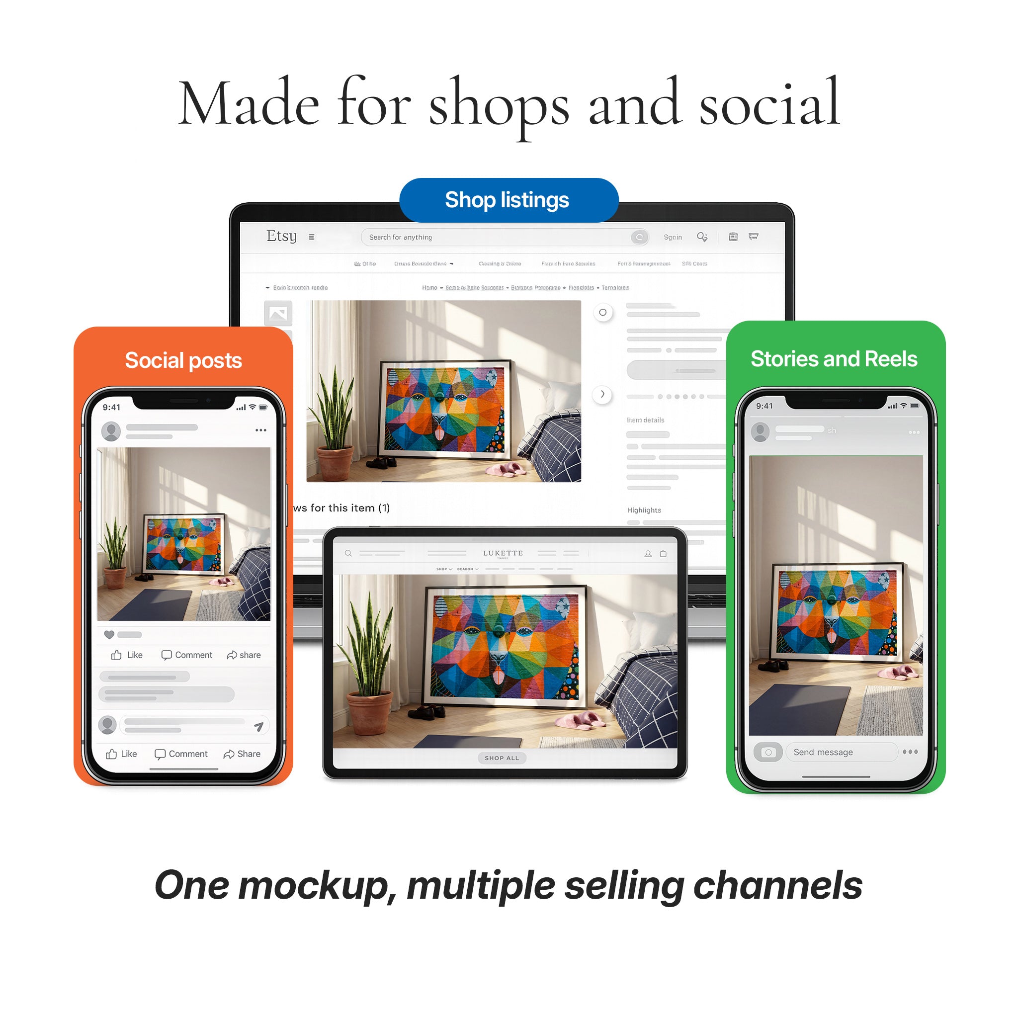 Minimalist Bedroom Photo Mockup