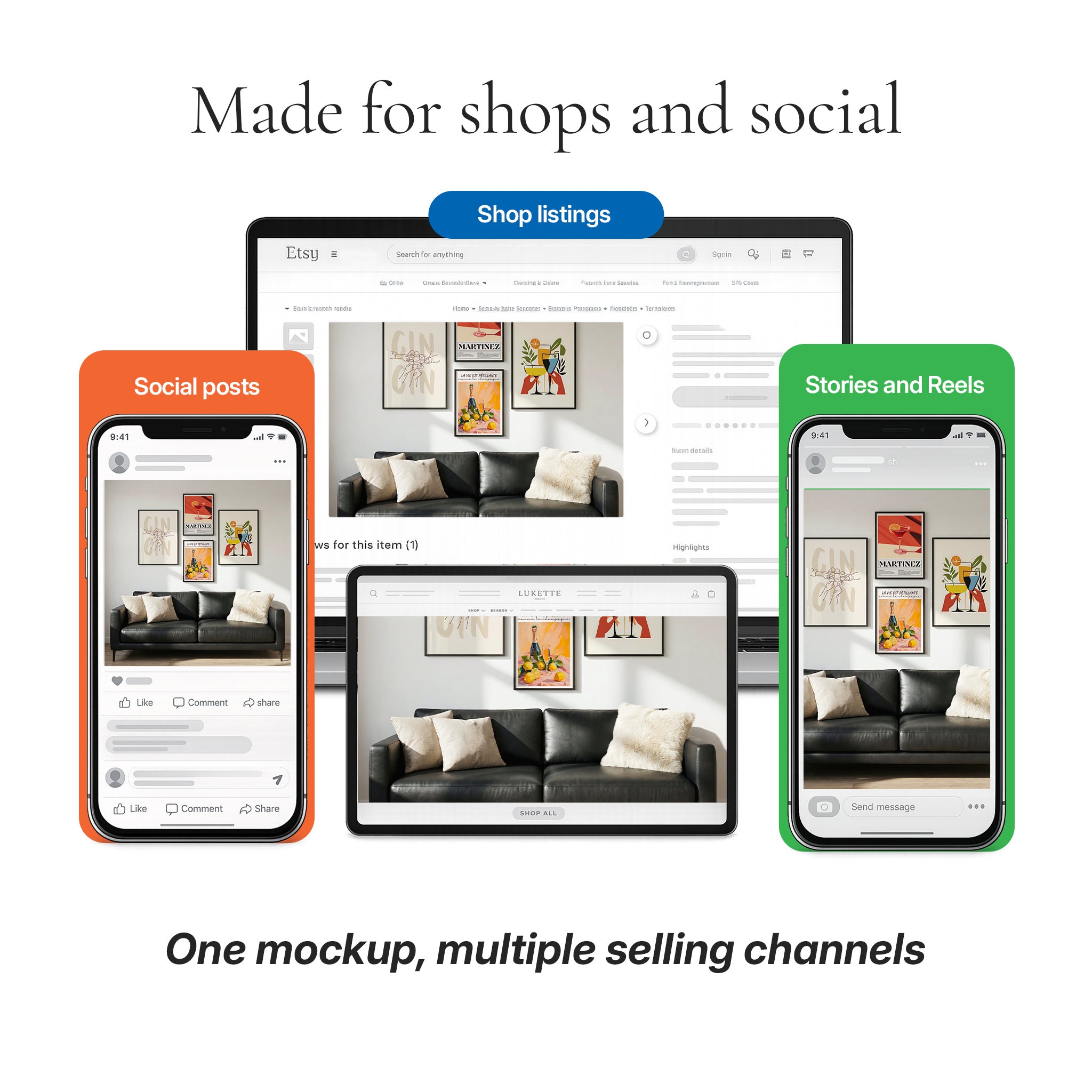 Minimalist Gallery Wall Photo Mockup