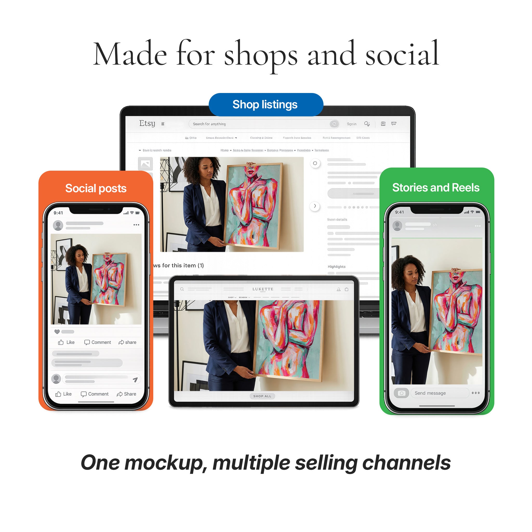 Minimalist Closeup Photo Mockup