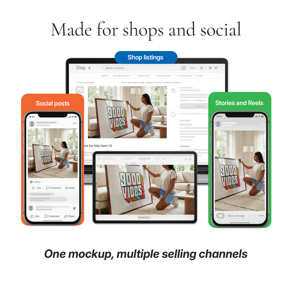 Minimalist Living Room Photo Mockup