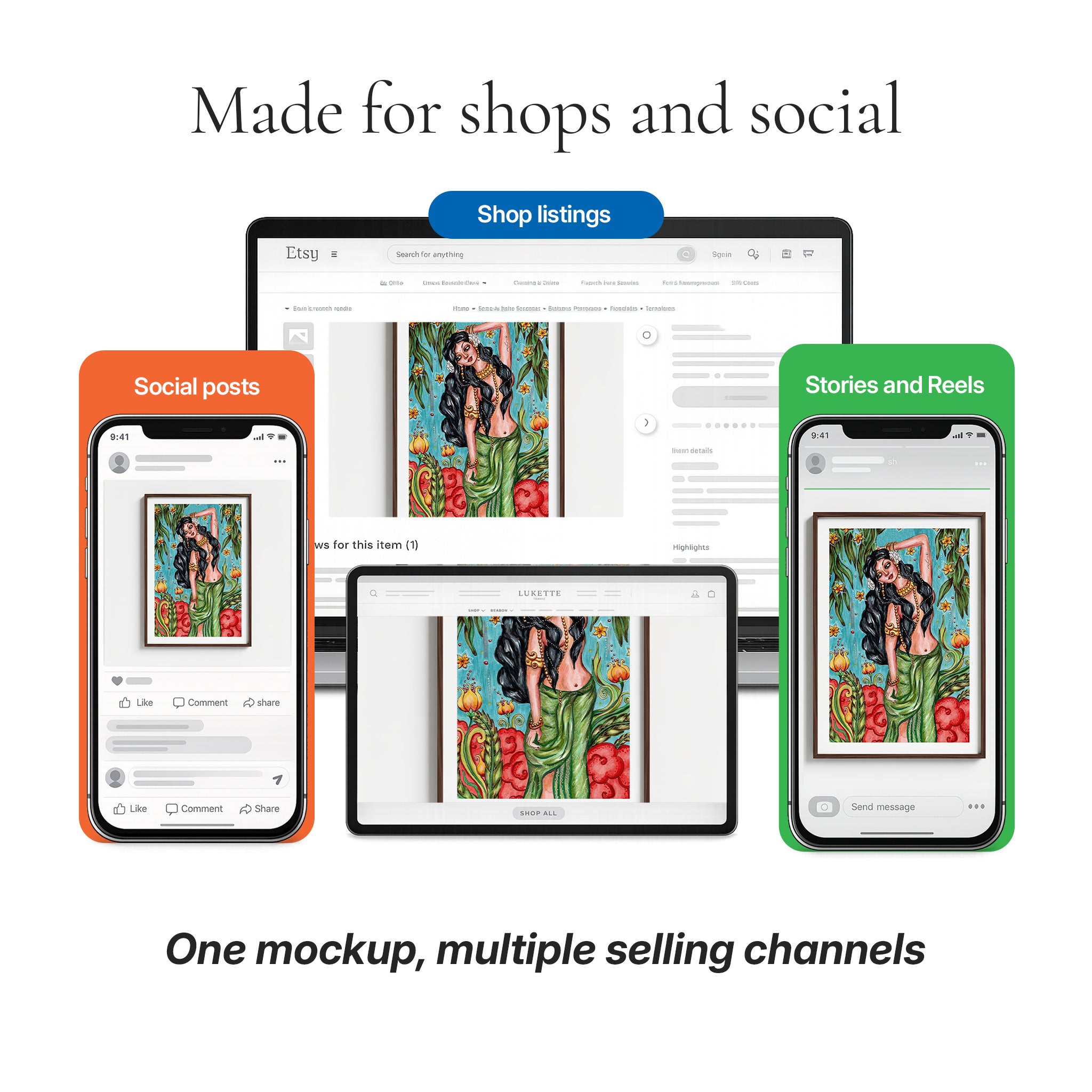 Standard Thin Frame Photo Mockup