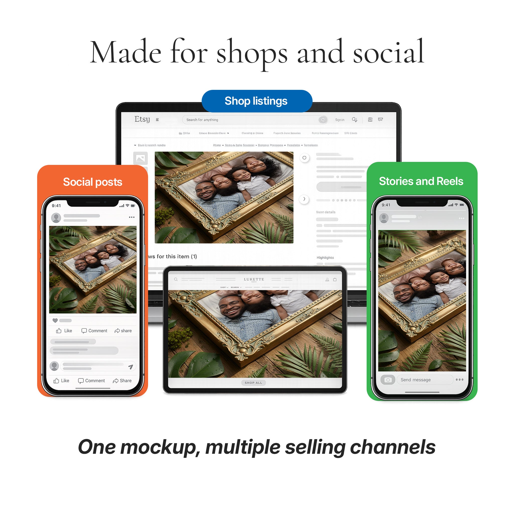 Tropical Countertop Photo Mockup