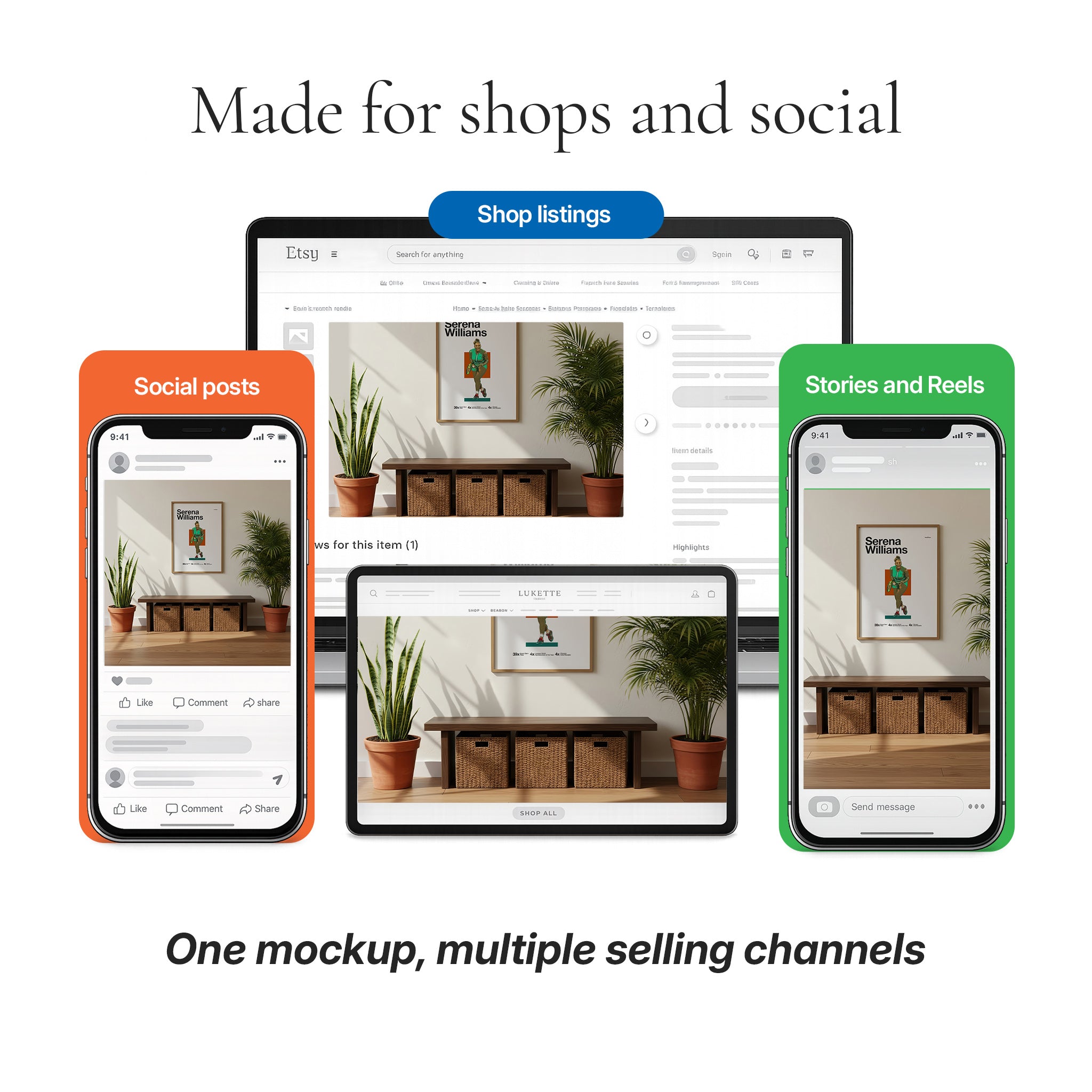 Minimalist Entryway Photo Mockup