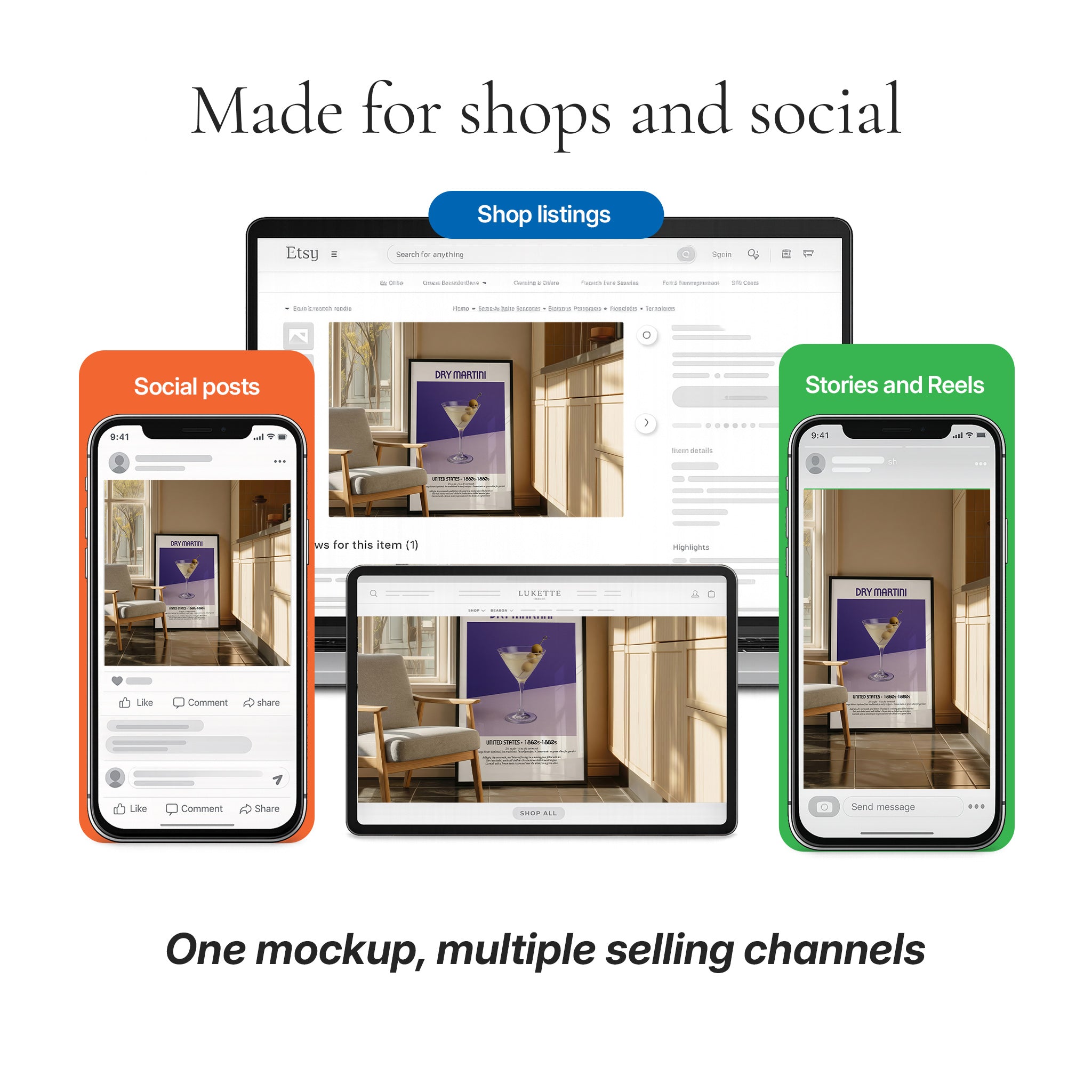 Minimalist Kitchen Photo Mockup