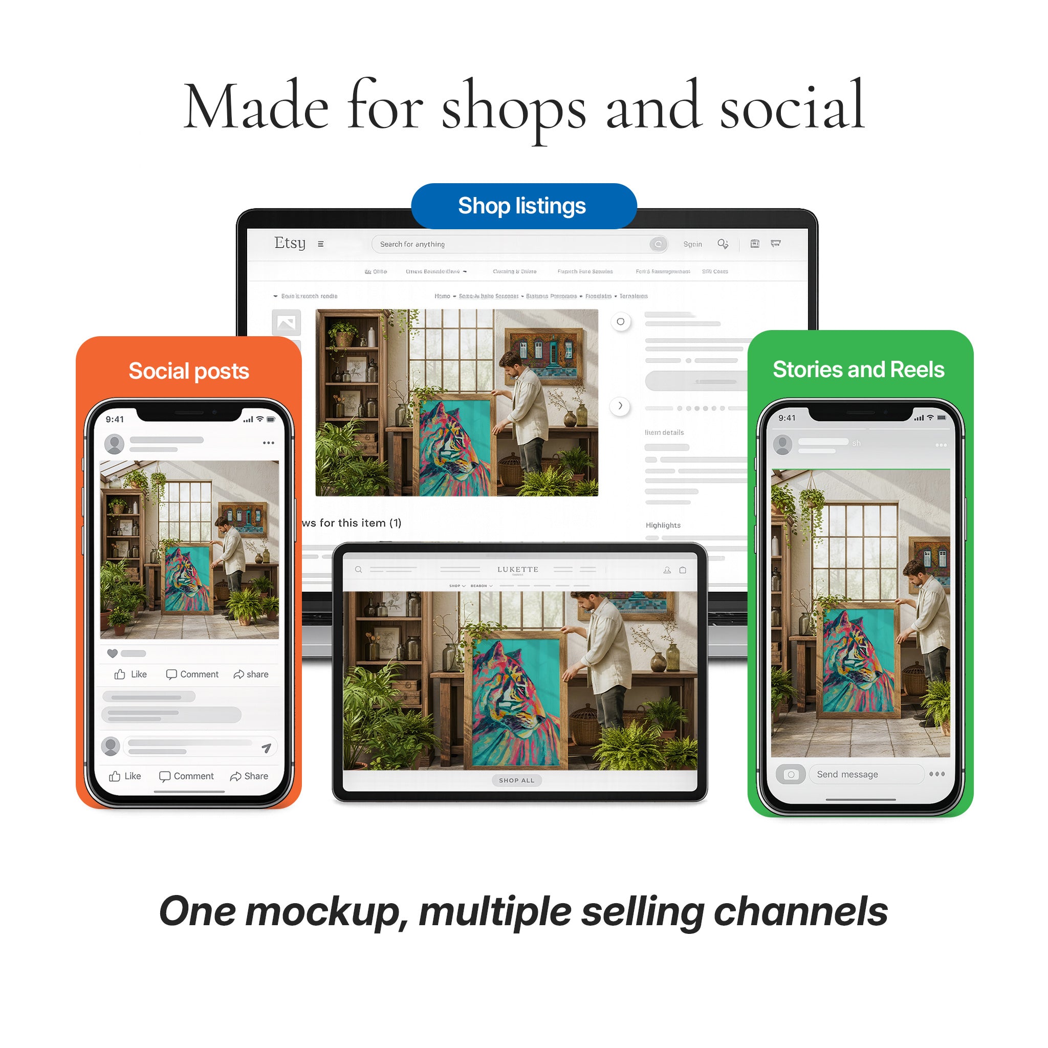 Greenhouse Home Office Photo Mockup