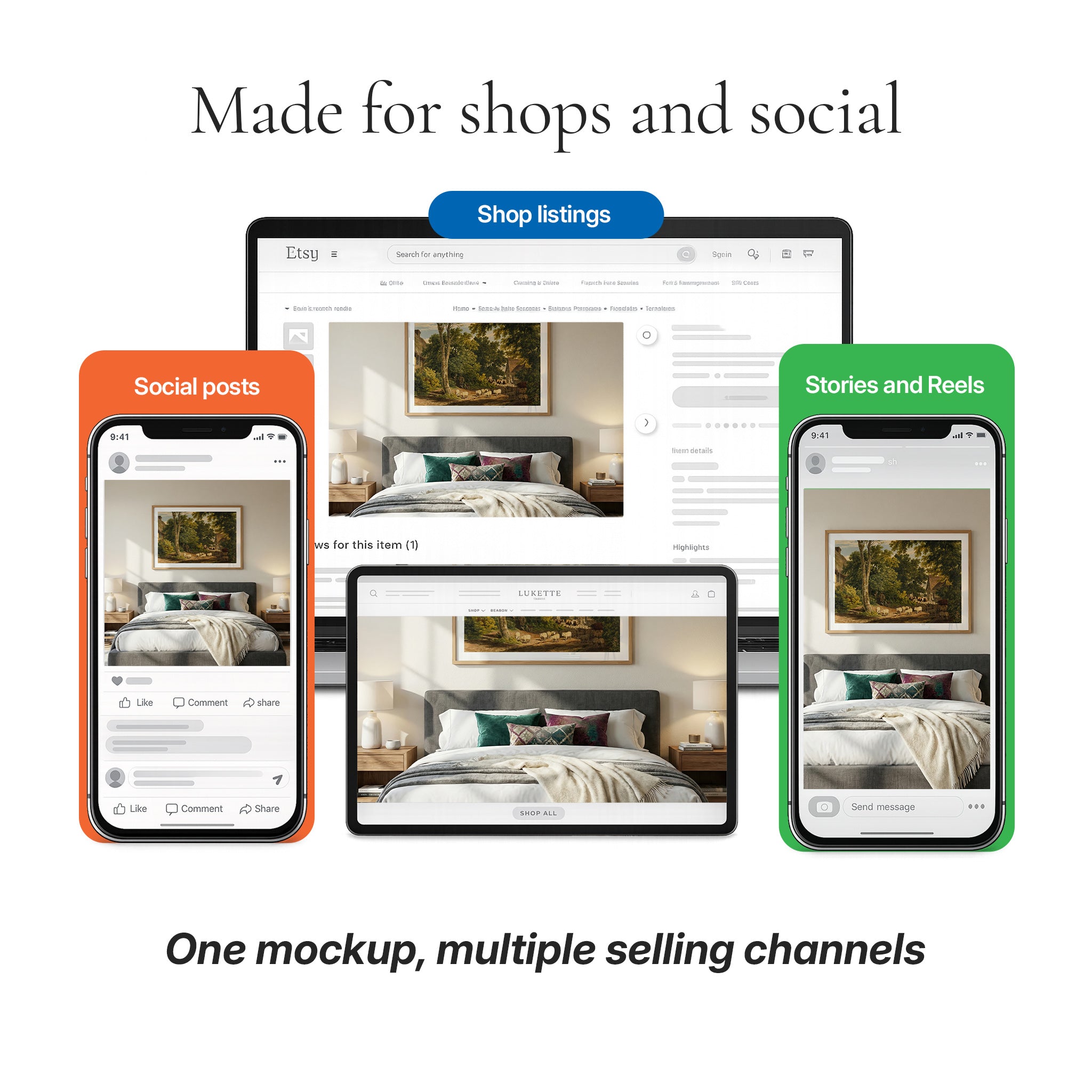 Minimalist Bedroom Photo Mockup