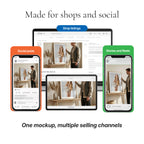 Japandi Living Room Photo Mockup