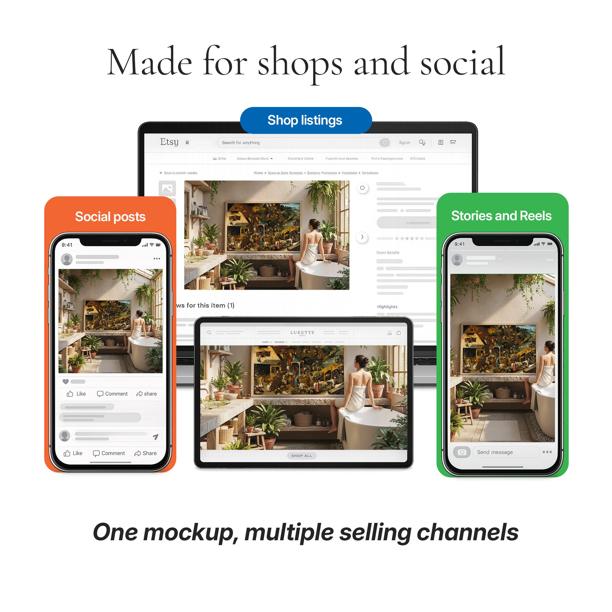 Greenhouse Bathroom Photo Mockup