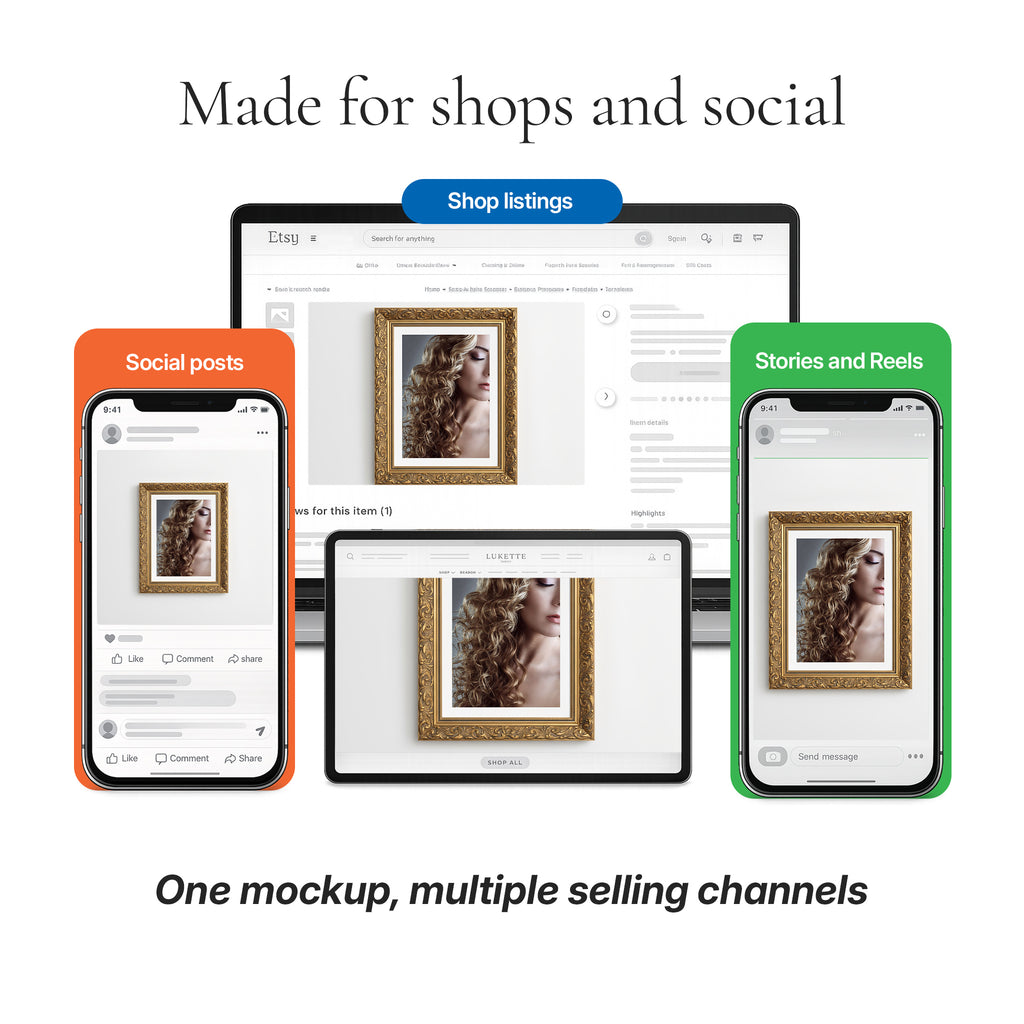 Ornate Frame Photo Mockup