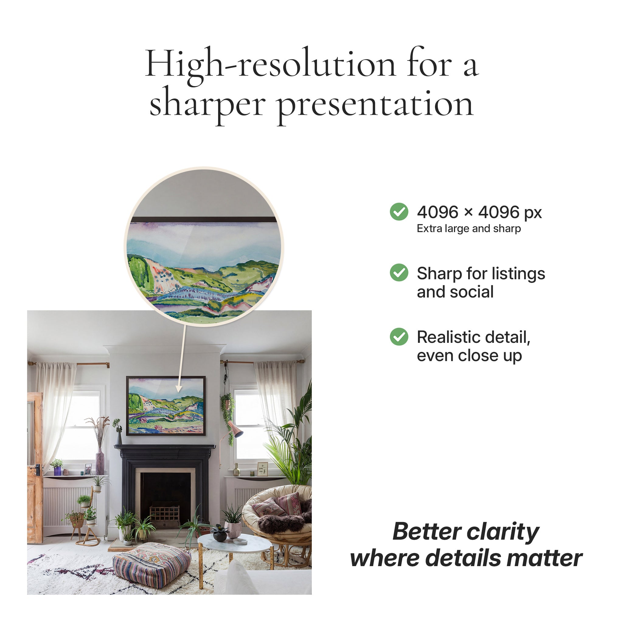 Bohemian Living Room Photo Mockup