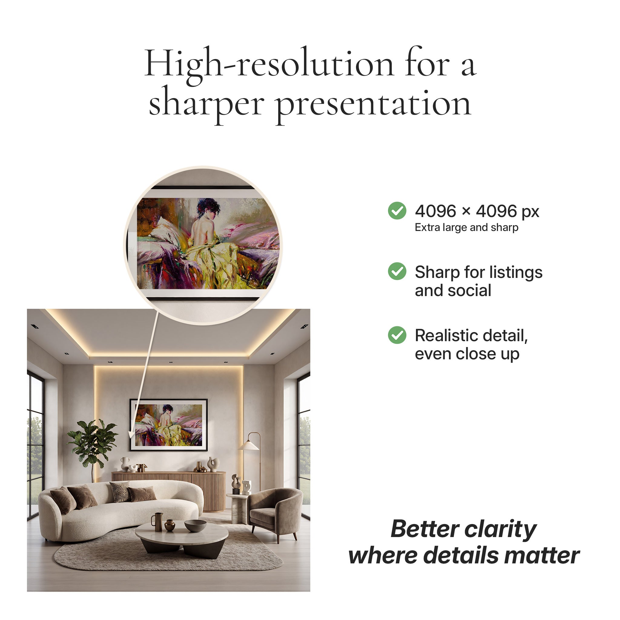 Organic Modern Living Room Photo Mockup