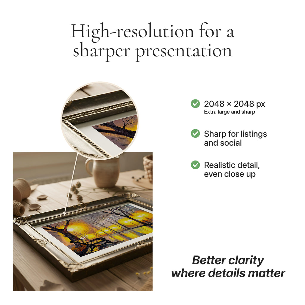 Rustic Studio Frame Photo Mockup