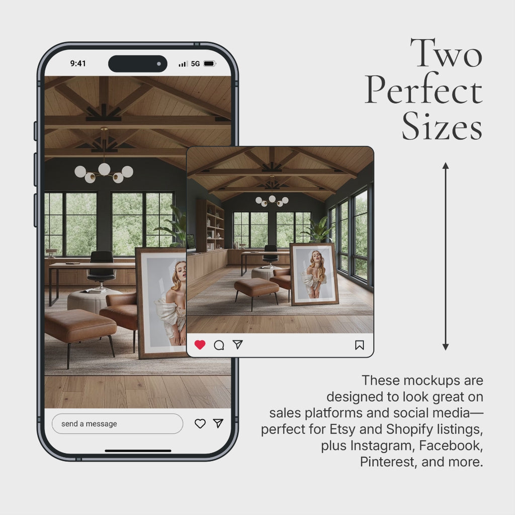 Rustic Home Office Video Mockup